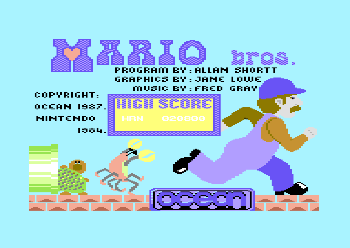 Hyeron: Mario Bros [Ocean] (Commodore 64 Emulated) 20,800 points on 2019-06-23 10:01:58