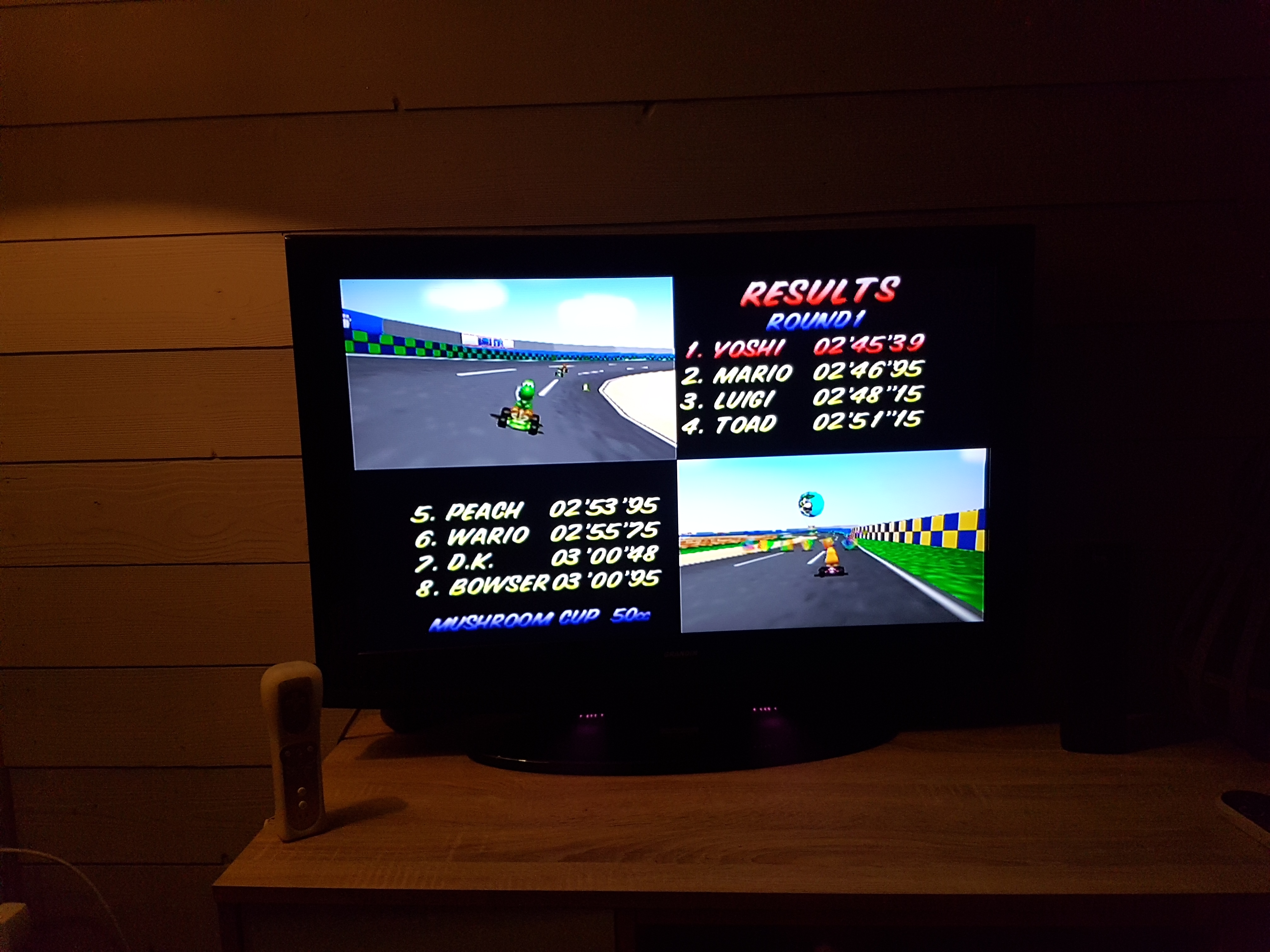 Mario Kart 64: Luigi Raceway [50cc] time of 0:02:45.39