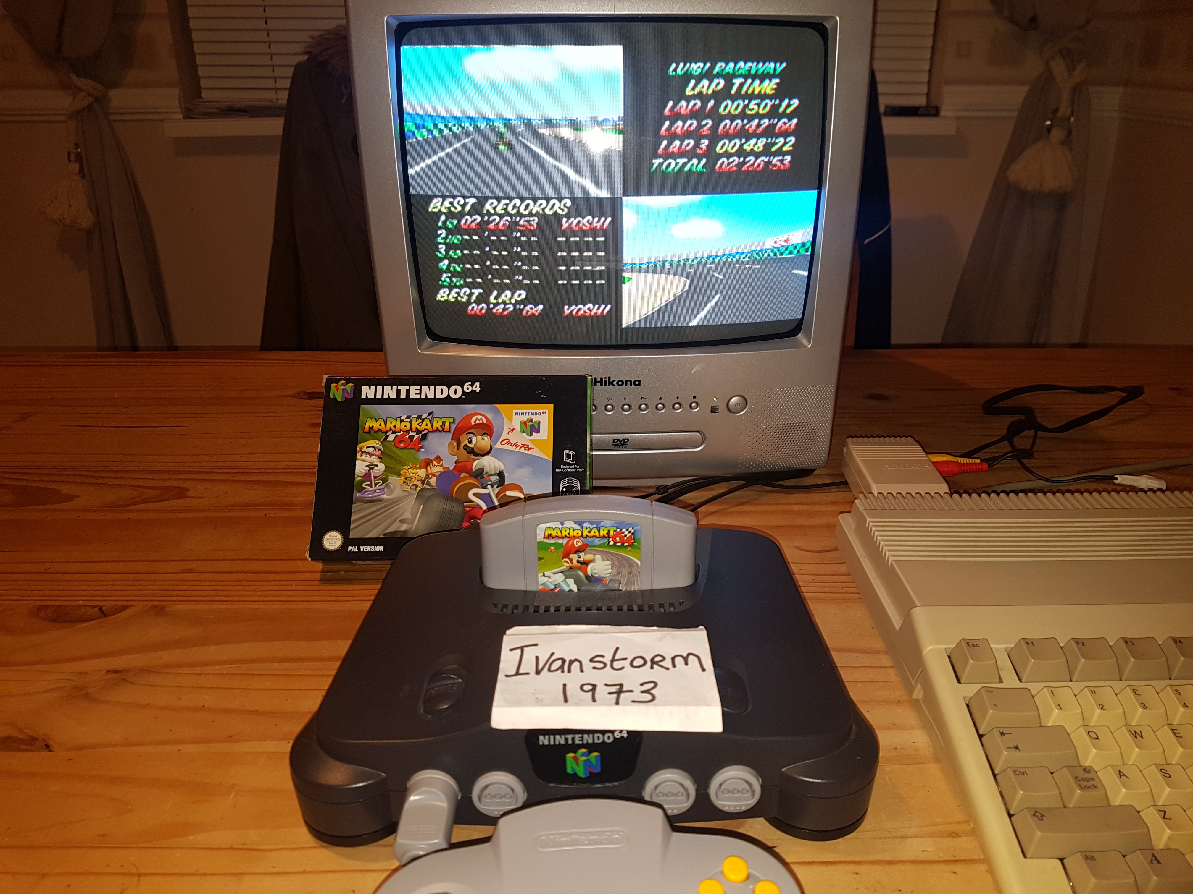 Ivanstorm1973: Mario Kart 64: Luigi Raceway [Time Trial] (N64) 0:02:26.53 points on 2018-01-31 13:34:17