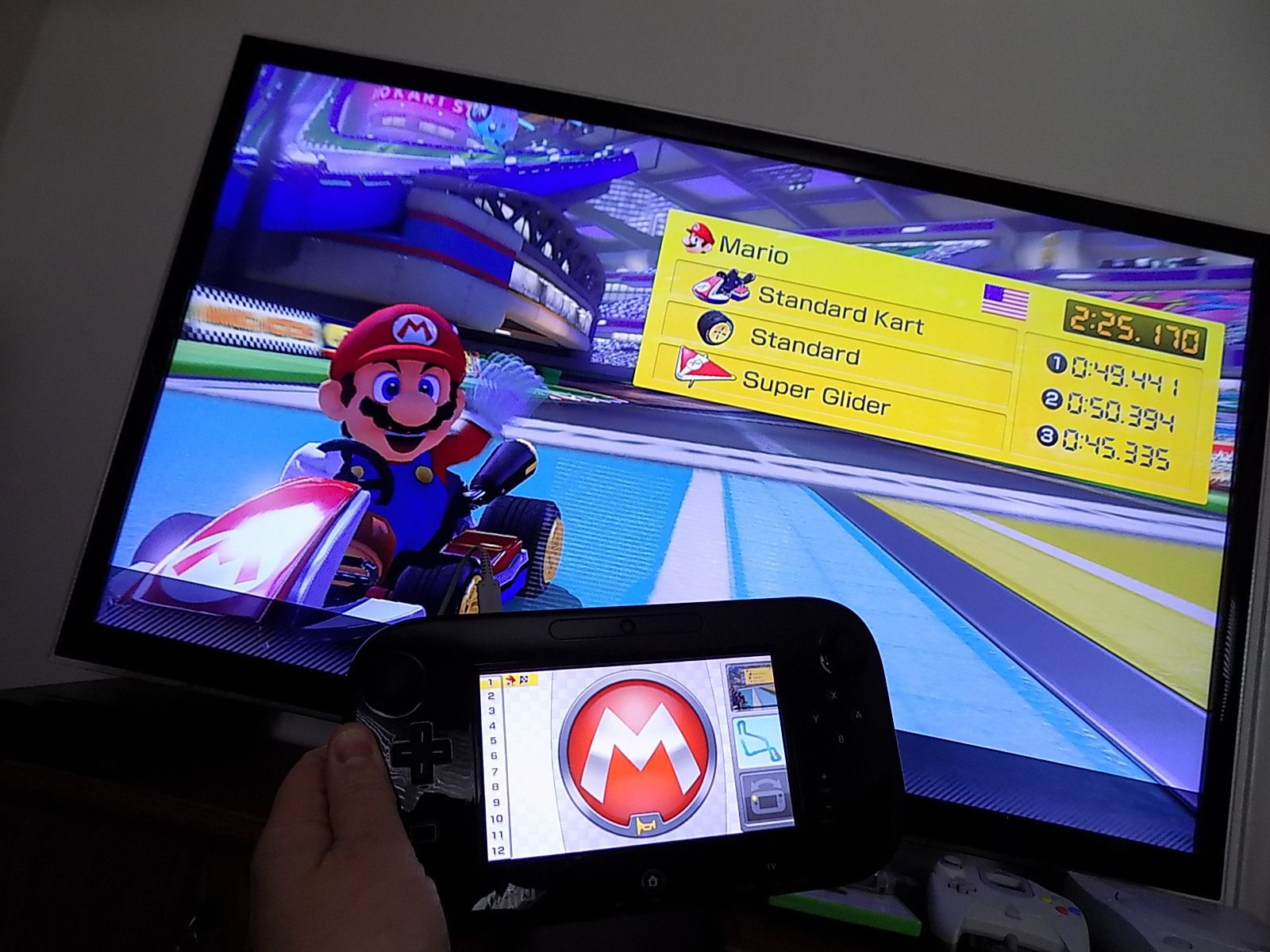 darrin9999: Mario Kart 8: Time Trials: Mario Stadium [Best Time] (Wii U) 0:02:25.17 points on 2020-04-06 20:20:18