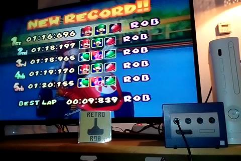 RetroRob: Mario Kart Double Dash: Baby Park [Time Trial] (GameCube) 0:01:16.696 points on 2021-03-23 03:02:10