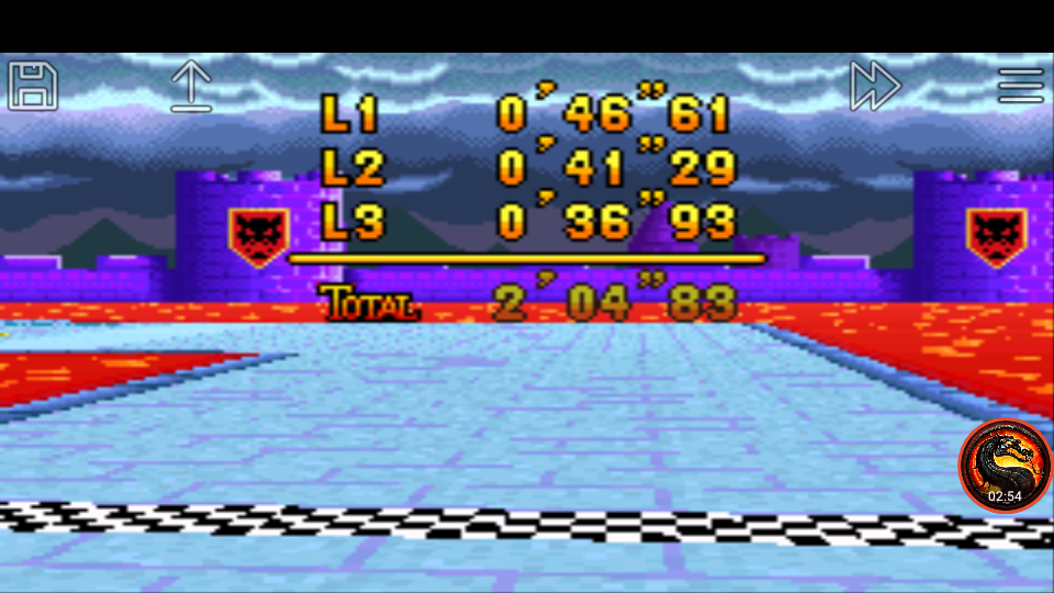 Mario Kart Super Circuit Bowser Castle 3 Time Trial Lap Time Gba Emulated High Score By 6265