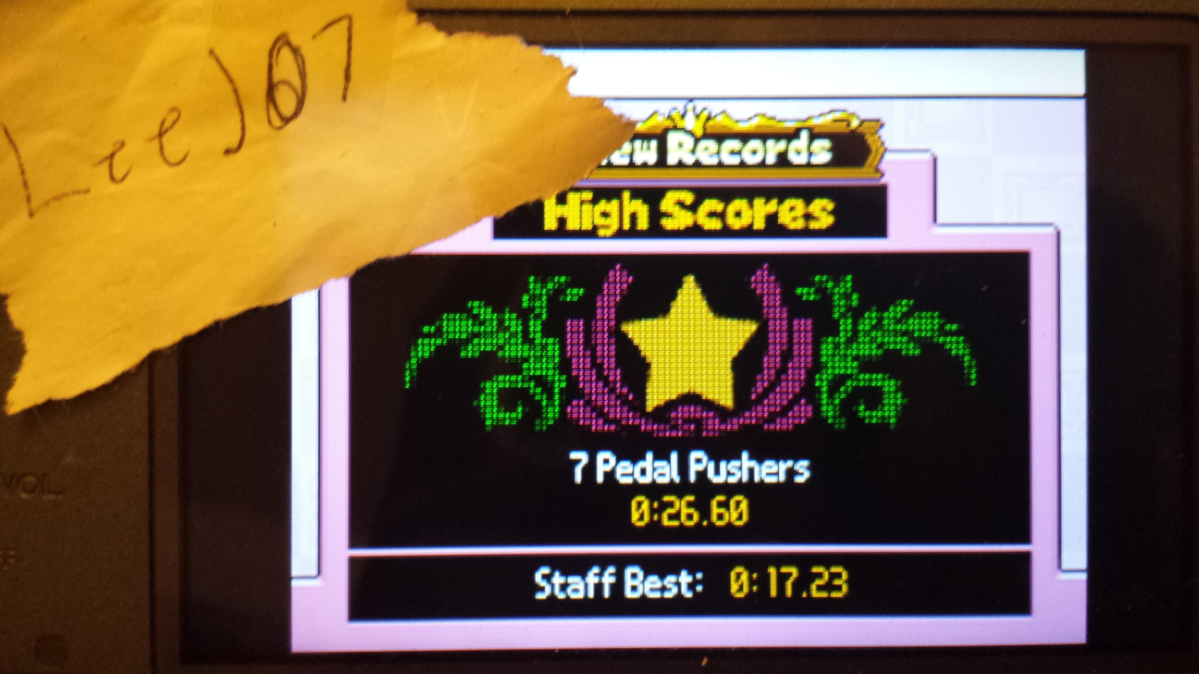 LeeJ07: Mario Party DS: Free Play: Pedal Pusher (Nintendo DS) 0:00:26.6 points on 2016-02-10 13:18:21
