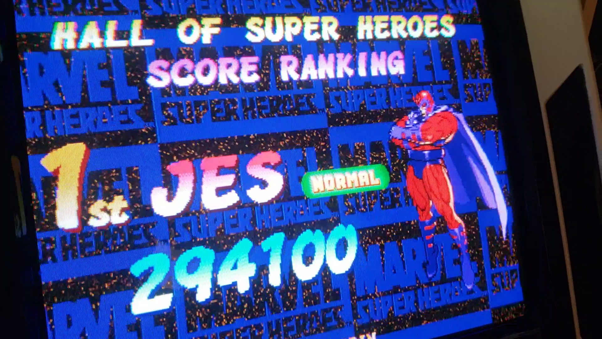 JES: Marvel Superheroes [msh] (Arcade Emulated / M.A.M.E.) 294,100 points on 2020-08-06 02:28:20