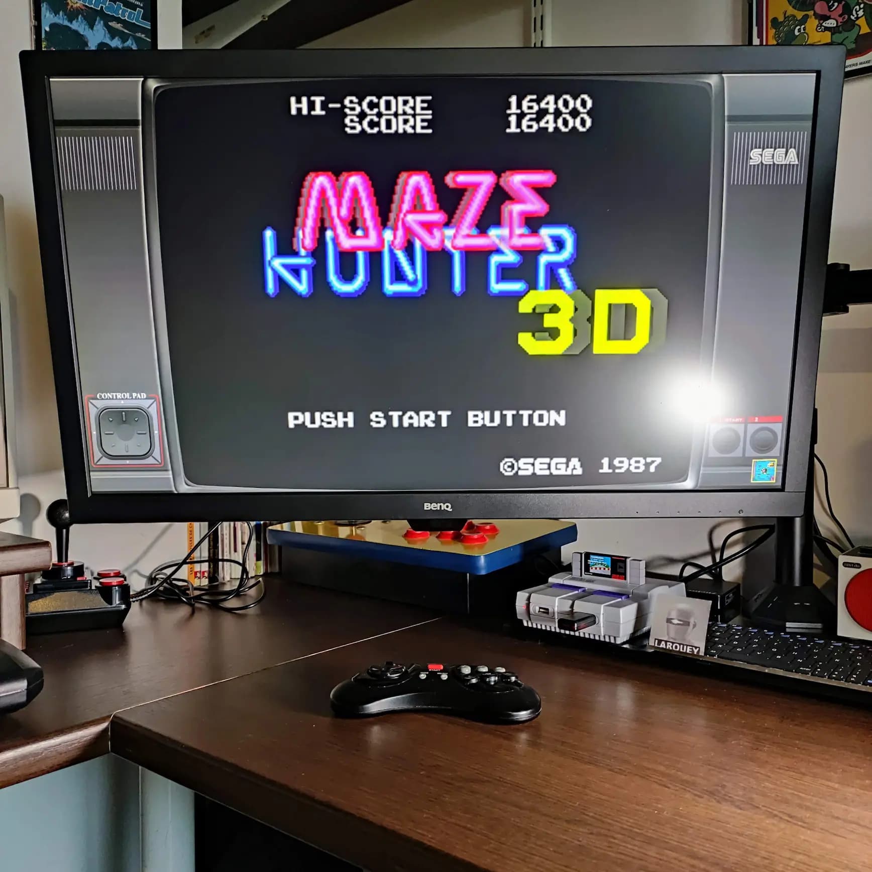 Larquey: Maze Walker (Sega Master System Emulated) 16,400 points on 2022-07-30 08:58:36