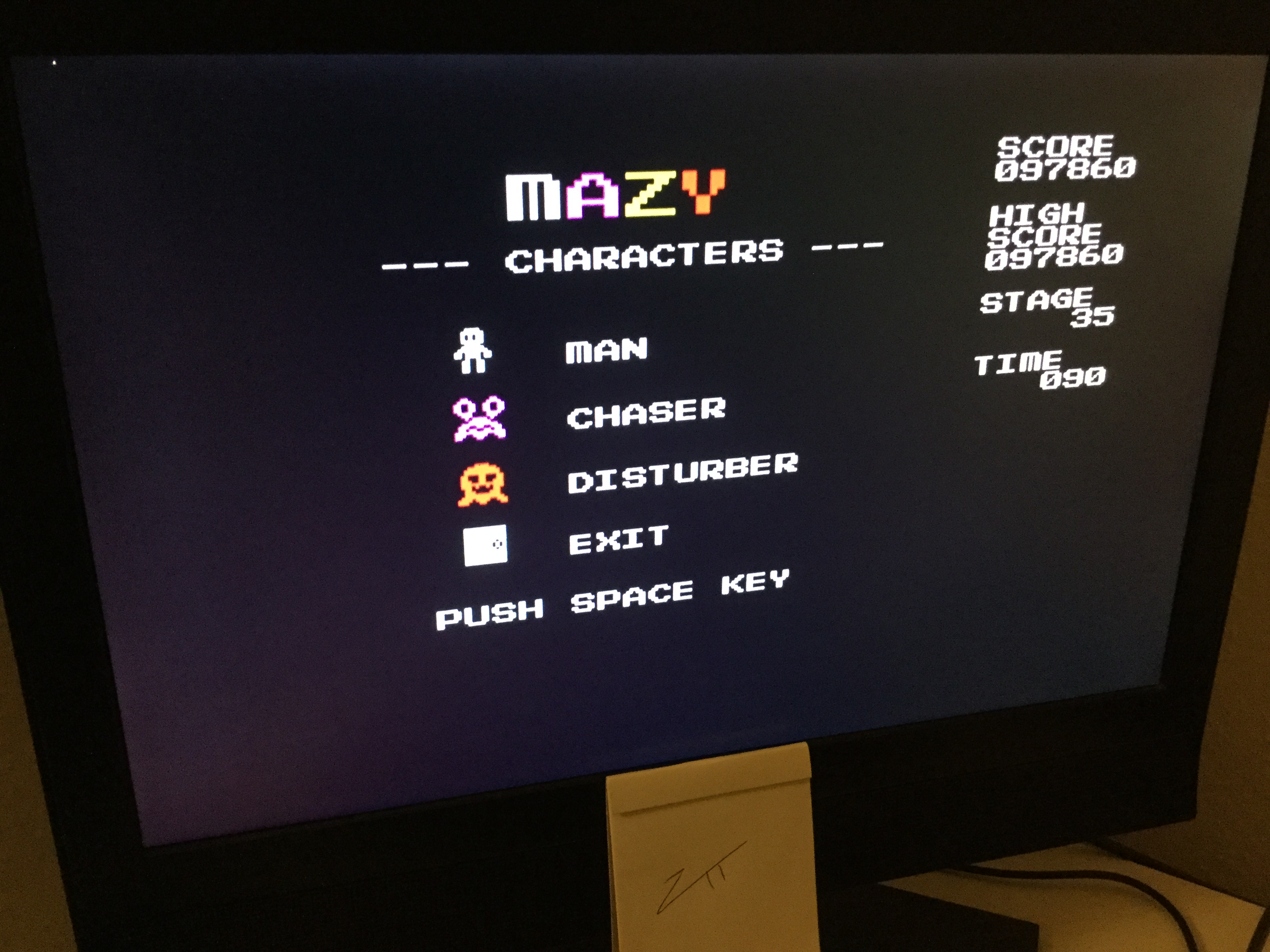 Frankie: Mazy (ZX Spectrum) 97,860 points on 2023-02-24 05:19:34