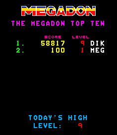 DBCooper: Megadon [megadon] (Arcade Emulated / M.A.M.E.) 58,816 points on 2015-08-17 21:15:03