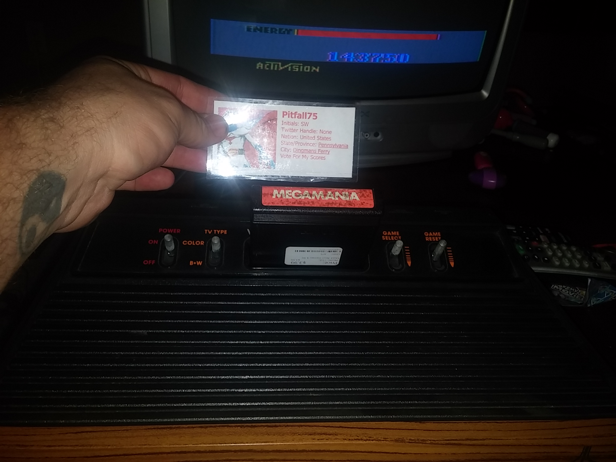 Pitfall75: Megamania (Atari 2600 Novice/B) 143,750 points on 2018-01-13 19:41:14