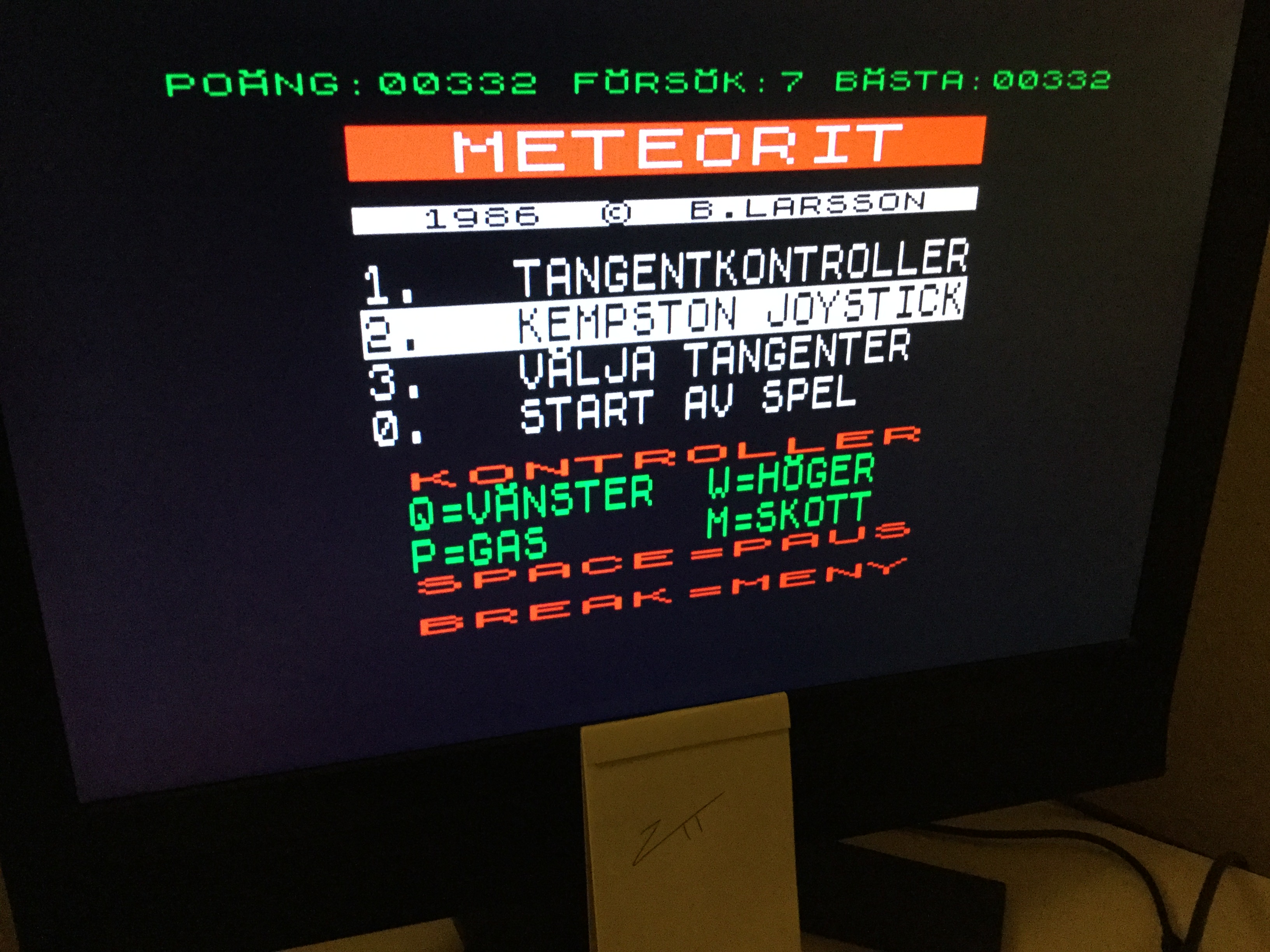 Frankie: Meteorit (ZX Spectrum) 332 points on 2023-01-22 01:19:47