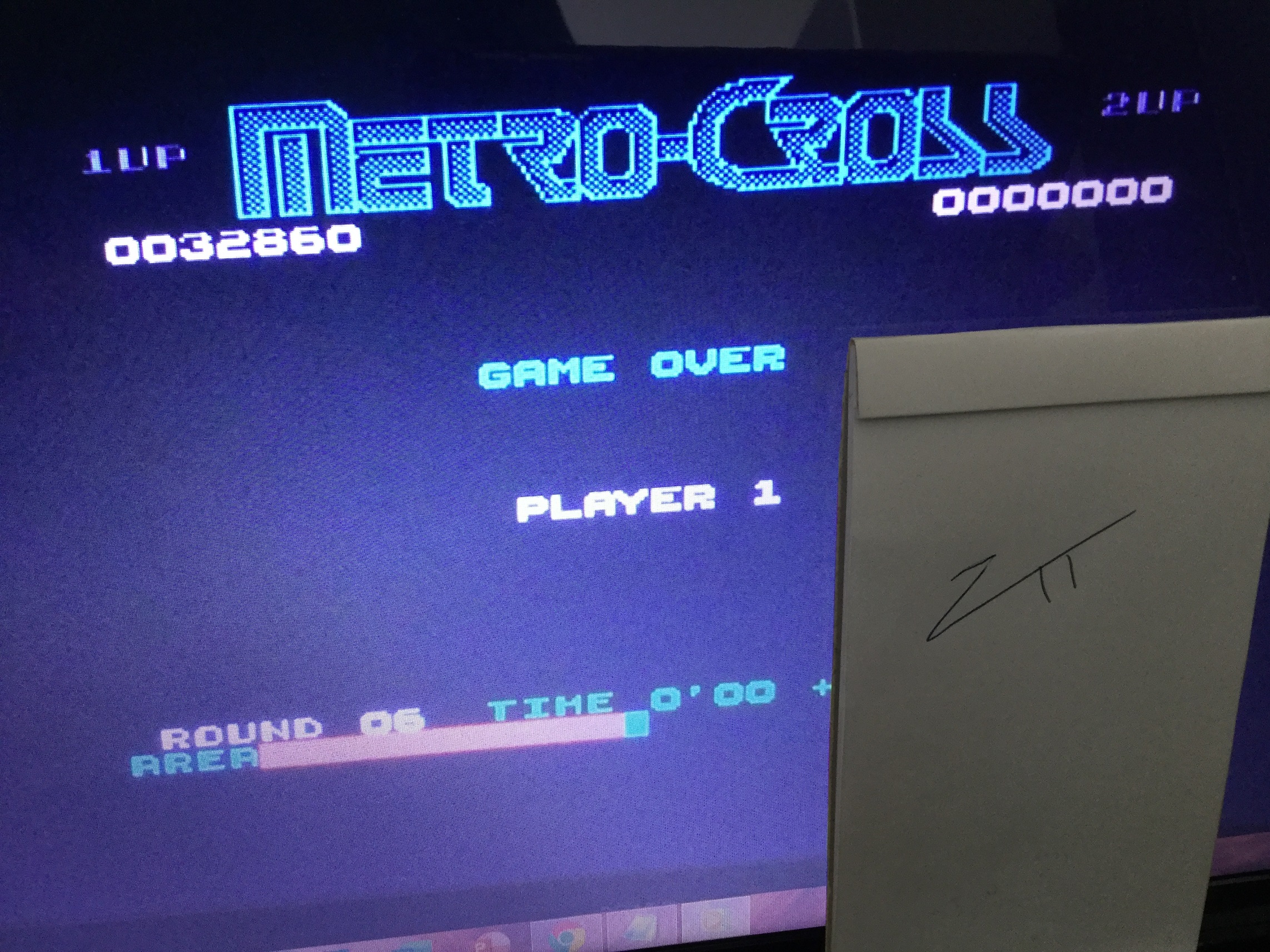 Frankie: Metro-Cross (ZX Spectrum) 32,860 points on 2022-09-23 05:36:47
