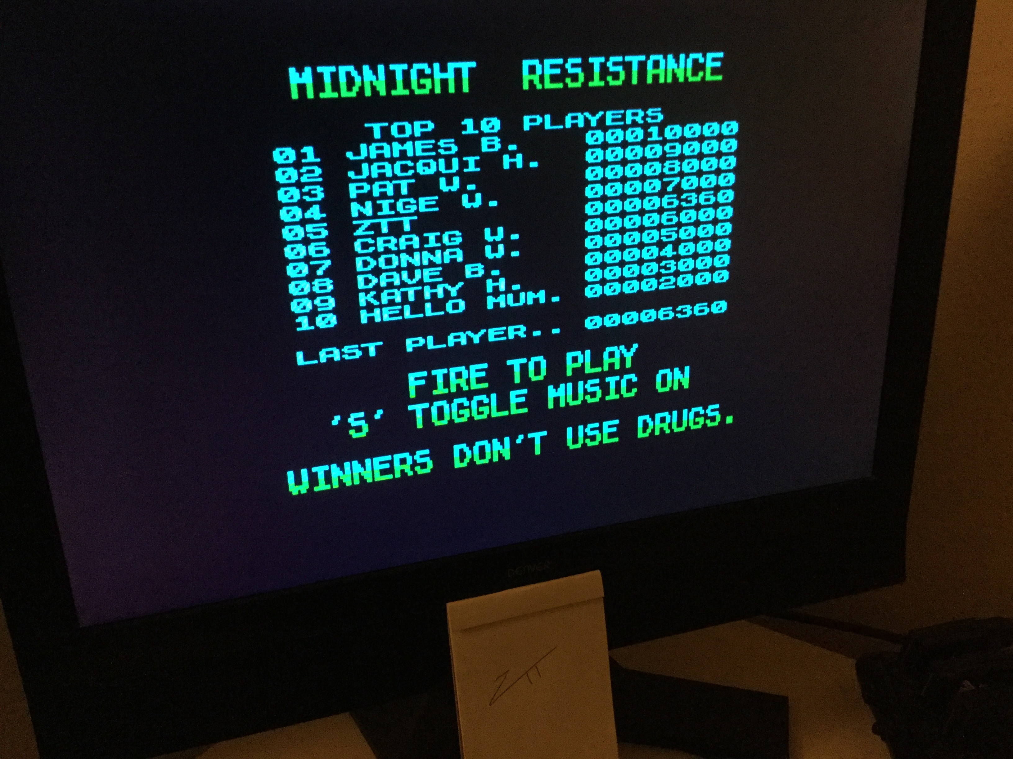 Frankie: Midnight Resistance (ZX Spectrum) 6,360 points on 2023-03-22 04:56:28