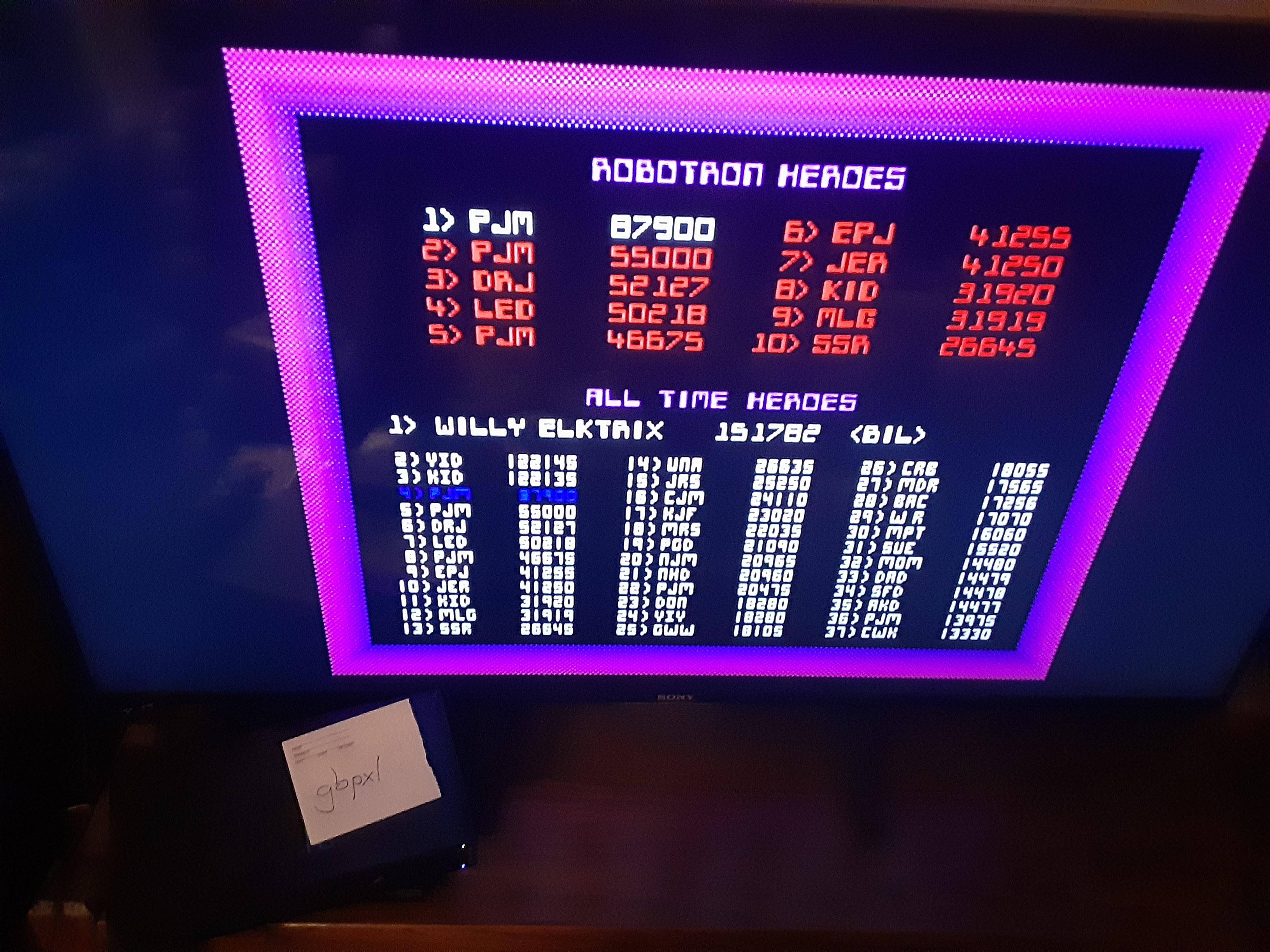 gbpxl: Midway Arcade Treasures: Robotron 2084 (Playstation 2) 87,900 points on 2020-01-01 20:13:40