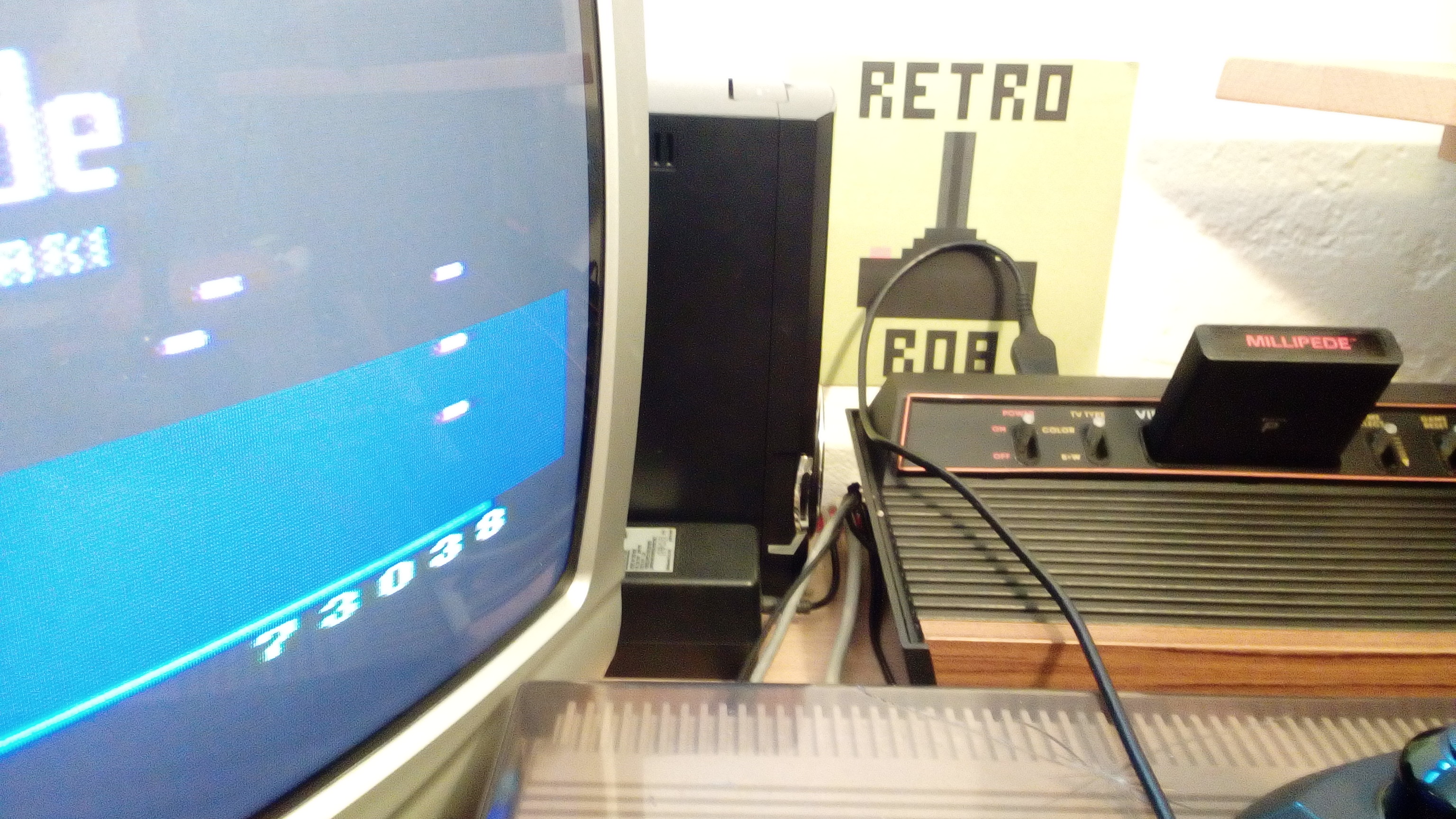 RetroRob: Millipede (Atari 2600 Novice/B) 73,038 points on 2020-03-18 05:10:34