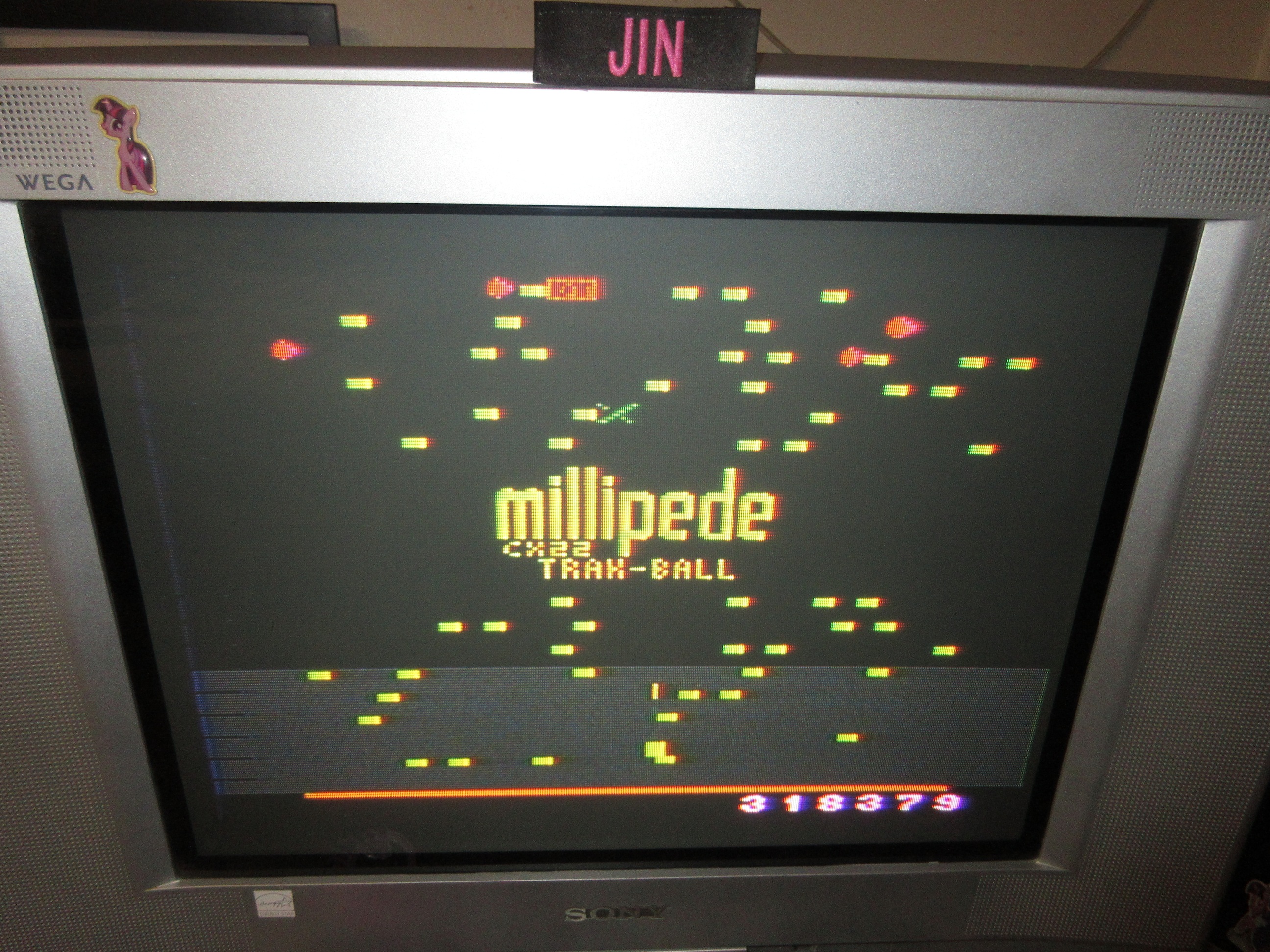 Jin: Millipede TB [Starting Score at 0] (Atari 2600) 318,379 points on 2019-12-26 07:12:53