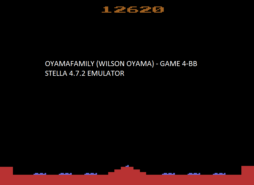 oyamafamily: Missile Command: Game 4 (Atari 2600 Emulated Novice/B Mode) 12,620 points on 2017-01-24 16:46:48