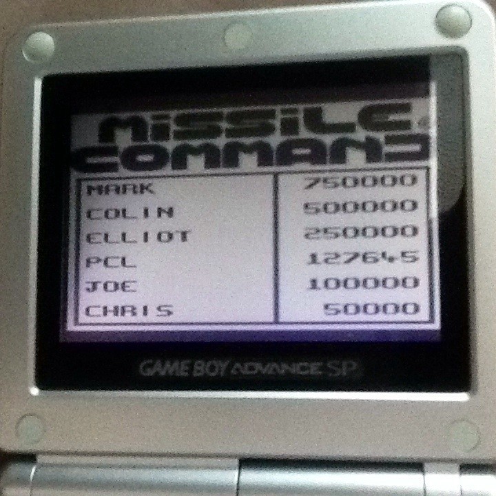 Missile Command 127,645 points