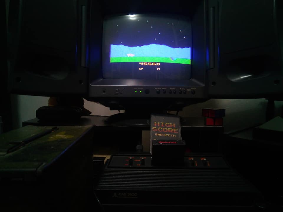 BabofetH: Moon Patrol (Atari 2600 Novice/B) 45,560 points on 2020-06-18 01:40:30