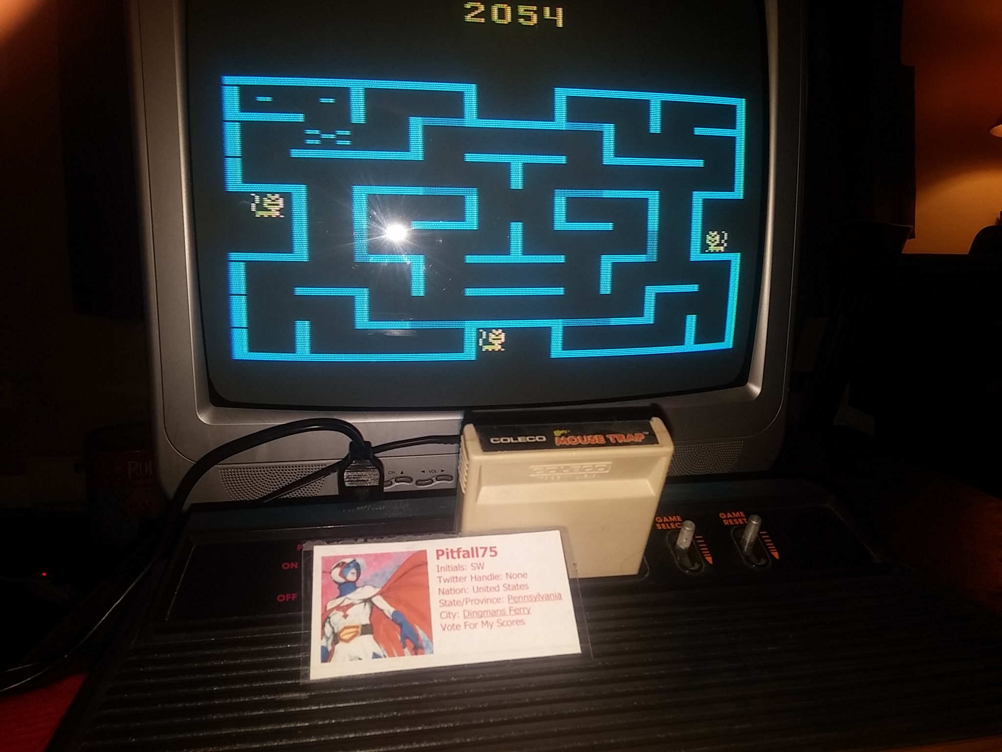 Pitfall75: Mouse Trap (Atari 2600 Novice/B) 2,054 points on 2018-01-27 14:47:18