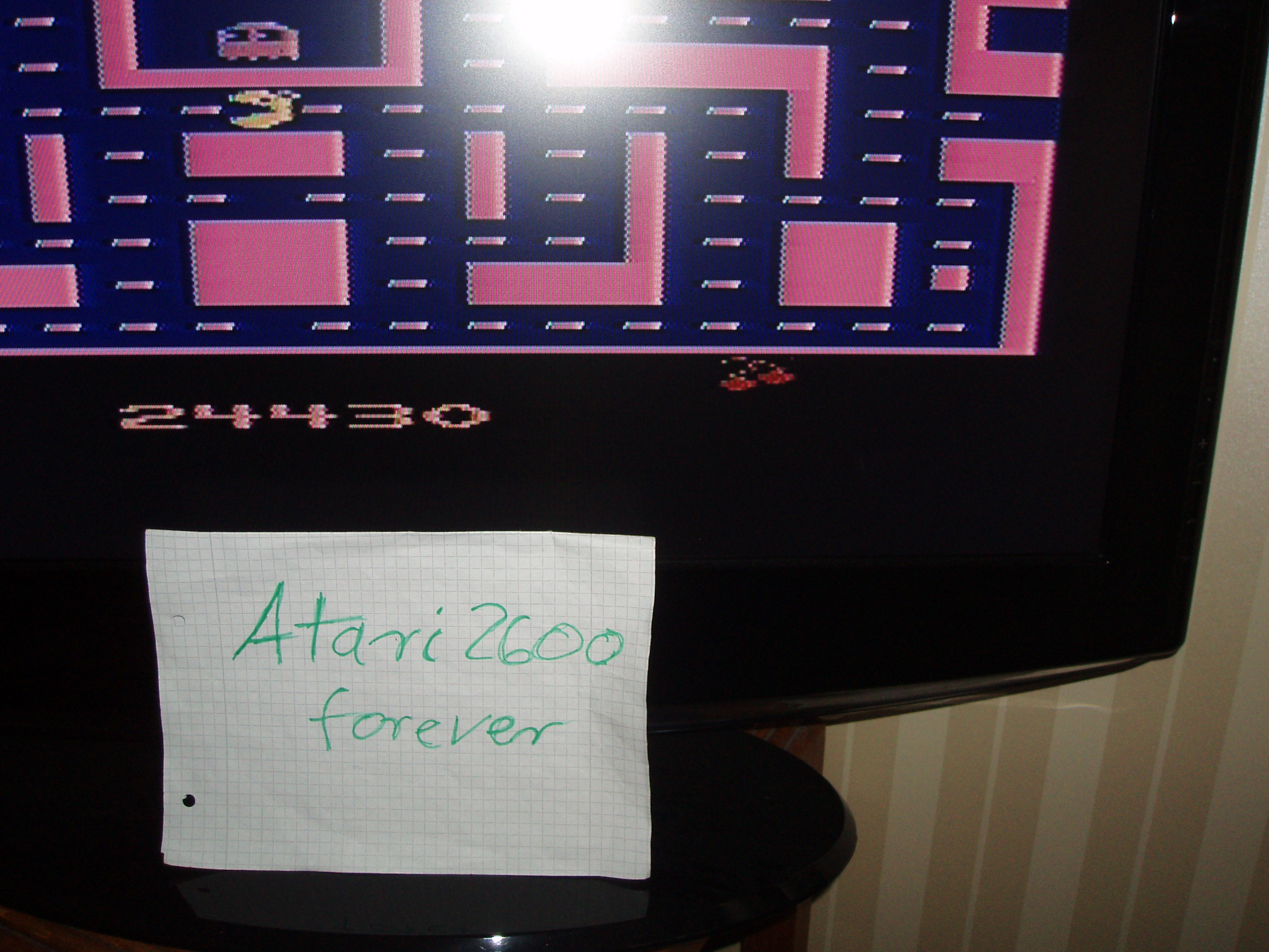 atari2600forever: Ms. Pac-Man (Atari 2600) 24,430 points on 2016-02-22 02:22:09