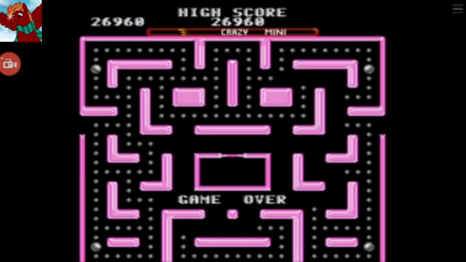 Scorechaserpony: Ms. Pac-Man [On/ Crazy/ Mini/ Level 1 Start] (SNES/Super Famicom Emulated) 26,960 points on 2019-12-22 16:04:59