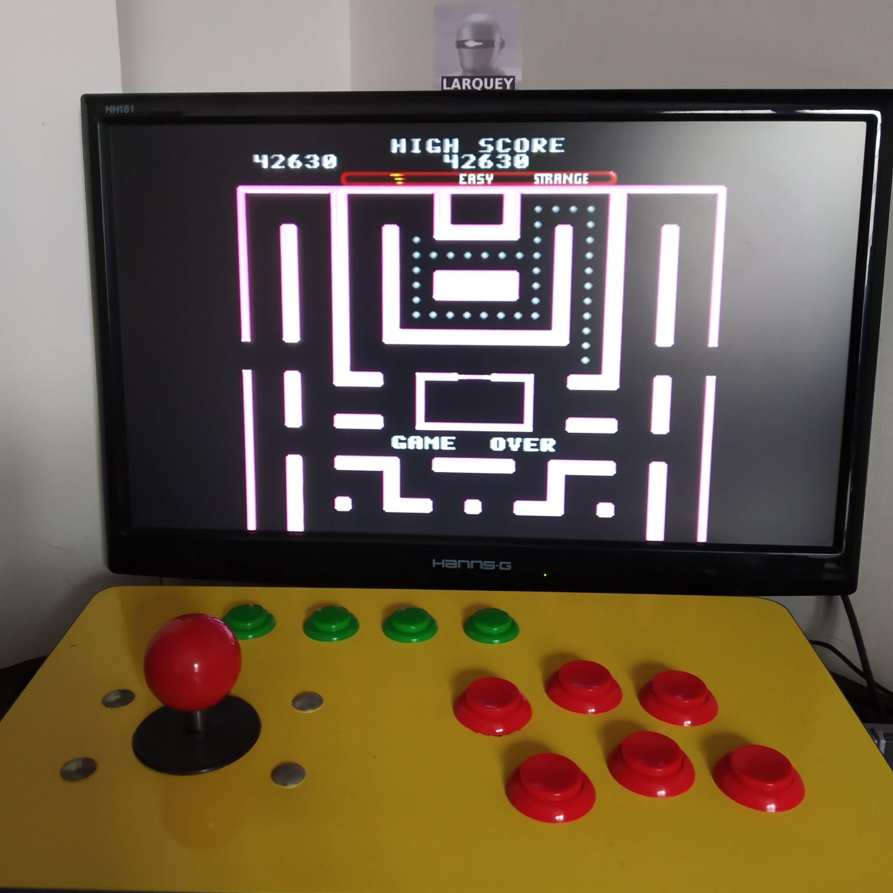 Larquey: Ms. Pac-Man [On/ Easy/ Strange/ Level 1 Start] (SNES/Super Famicom Emulated) 42,630 points on 2020-08-16 07:06:49