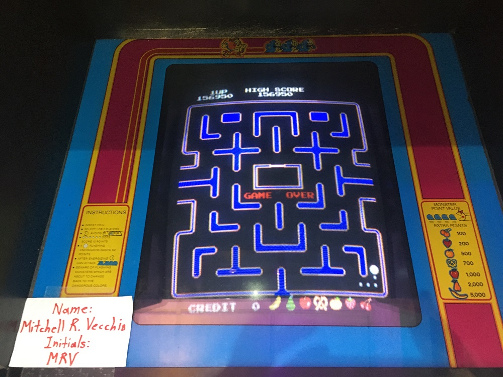 vecchiom: Ms. Pac-Man [Turbo] (Arcade) 156,950 points on 2023-02-05 17:11:31