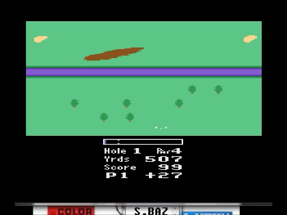 S.BAZ: My Golf [All 18 Holes] (Atari 2600 Emulated) 99 points on 2016-12-16 18:52:51