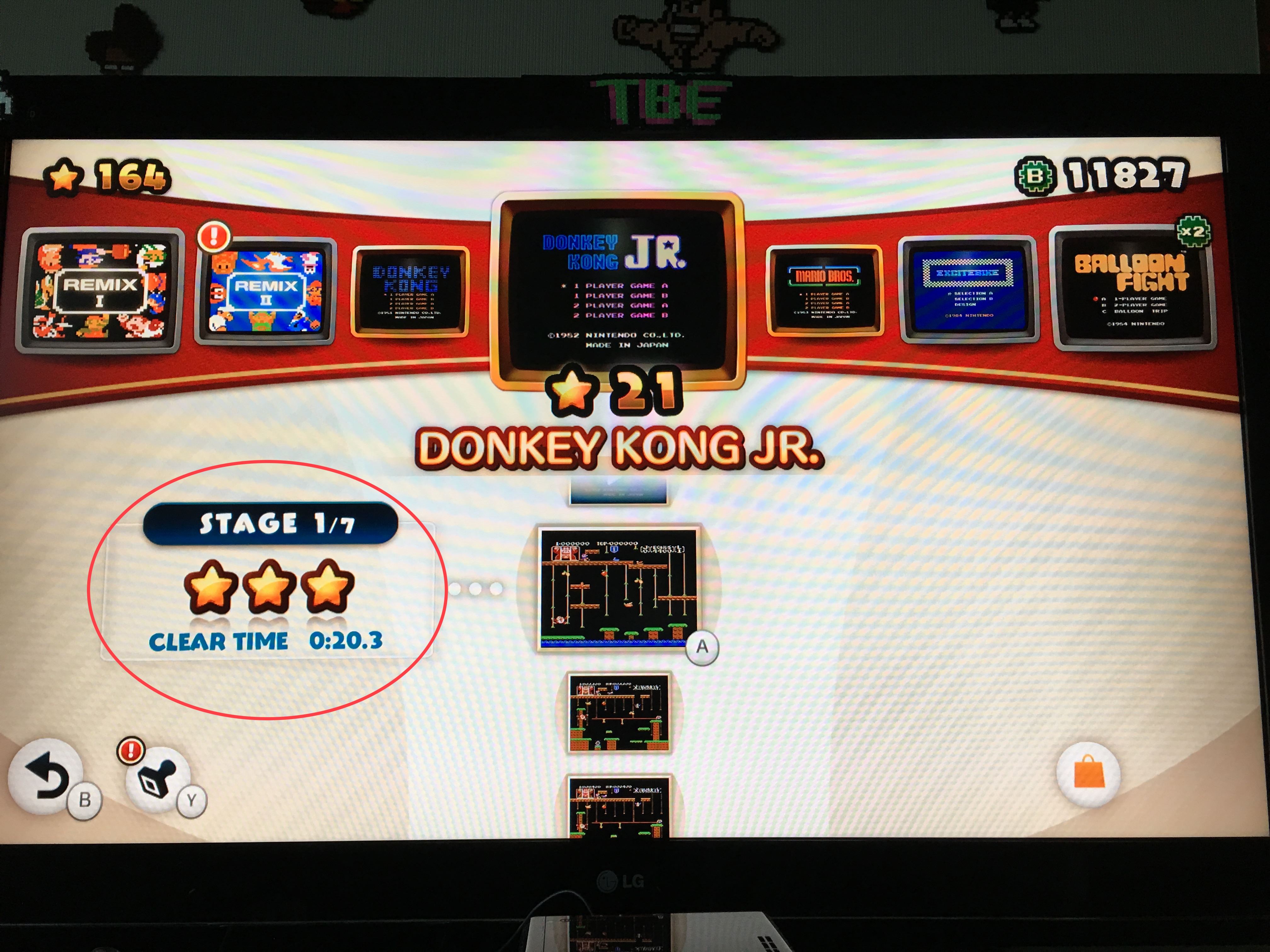 Sixx: NES Remix: Donkey Kong JR: Stage 1 (Wii U) 0:00:20.3 points on 2016-06-05 13:52:54