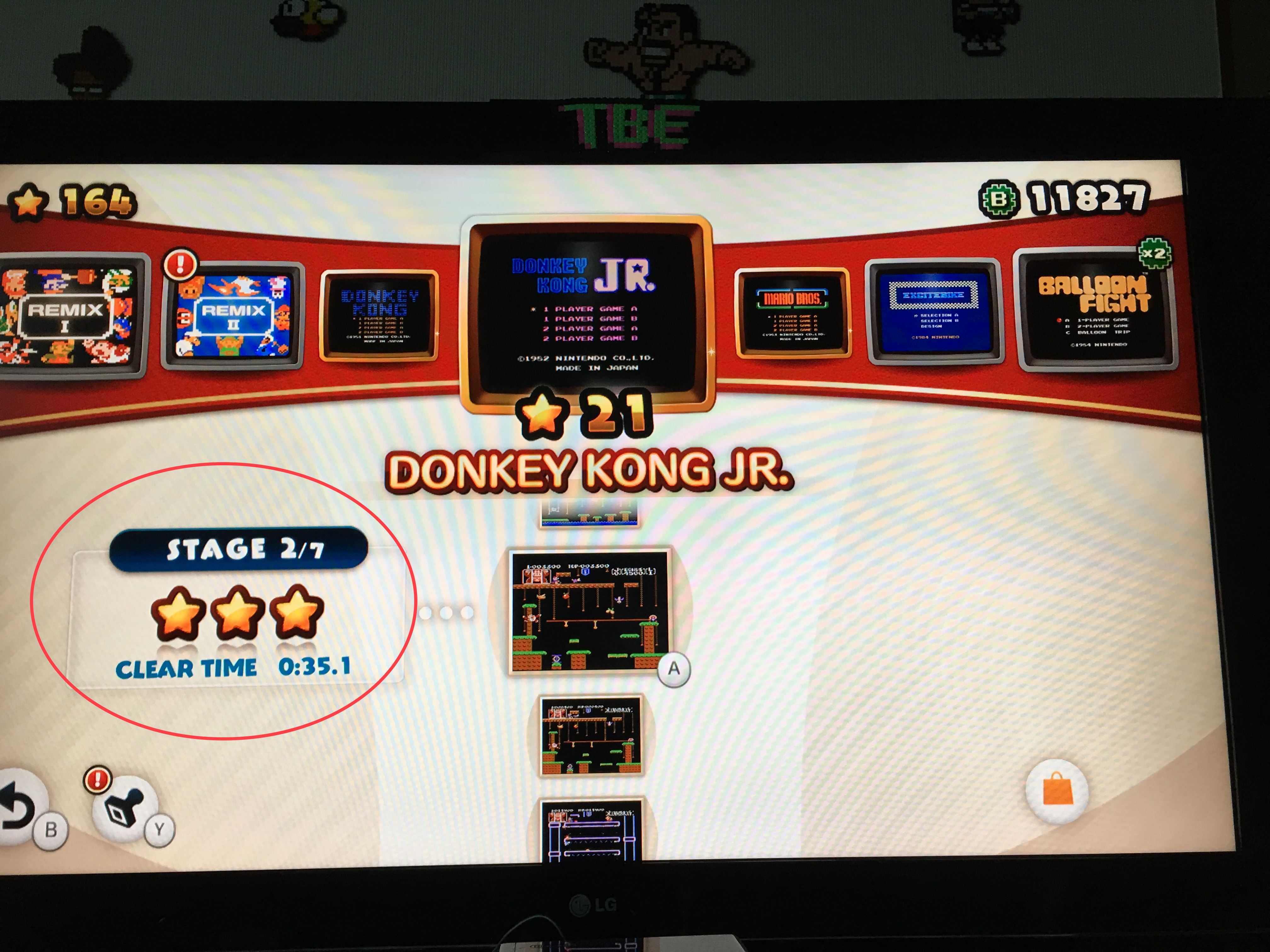 Sixx: NES Remix: Donkey Kong JR: Stage 2 (Wii U) 0:00:35.1 points on 2016-06-05 14:00:45