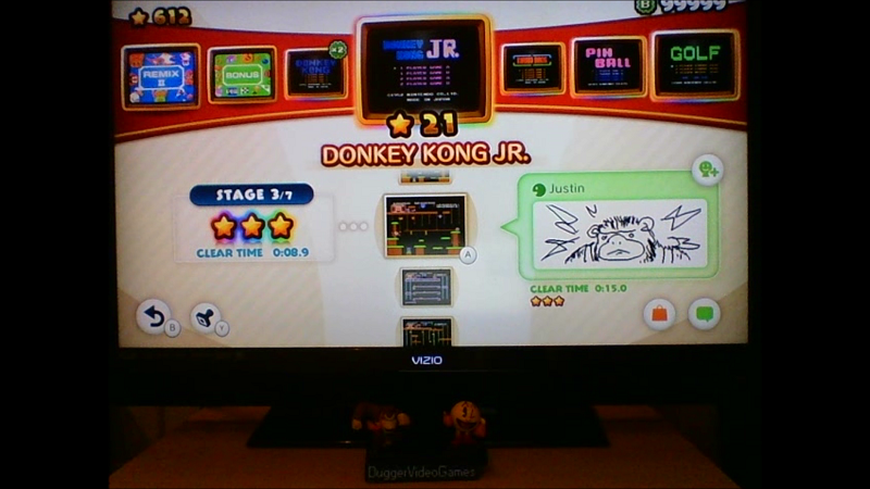 DuggerVideoGames: NES Remix: Donkey Kong JR: Stage 3 (Wii U) 0:00:08.9 points on 2016-06-15 22:00:52