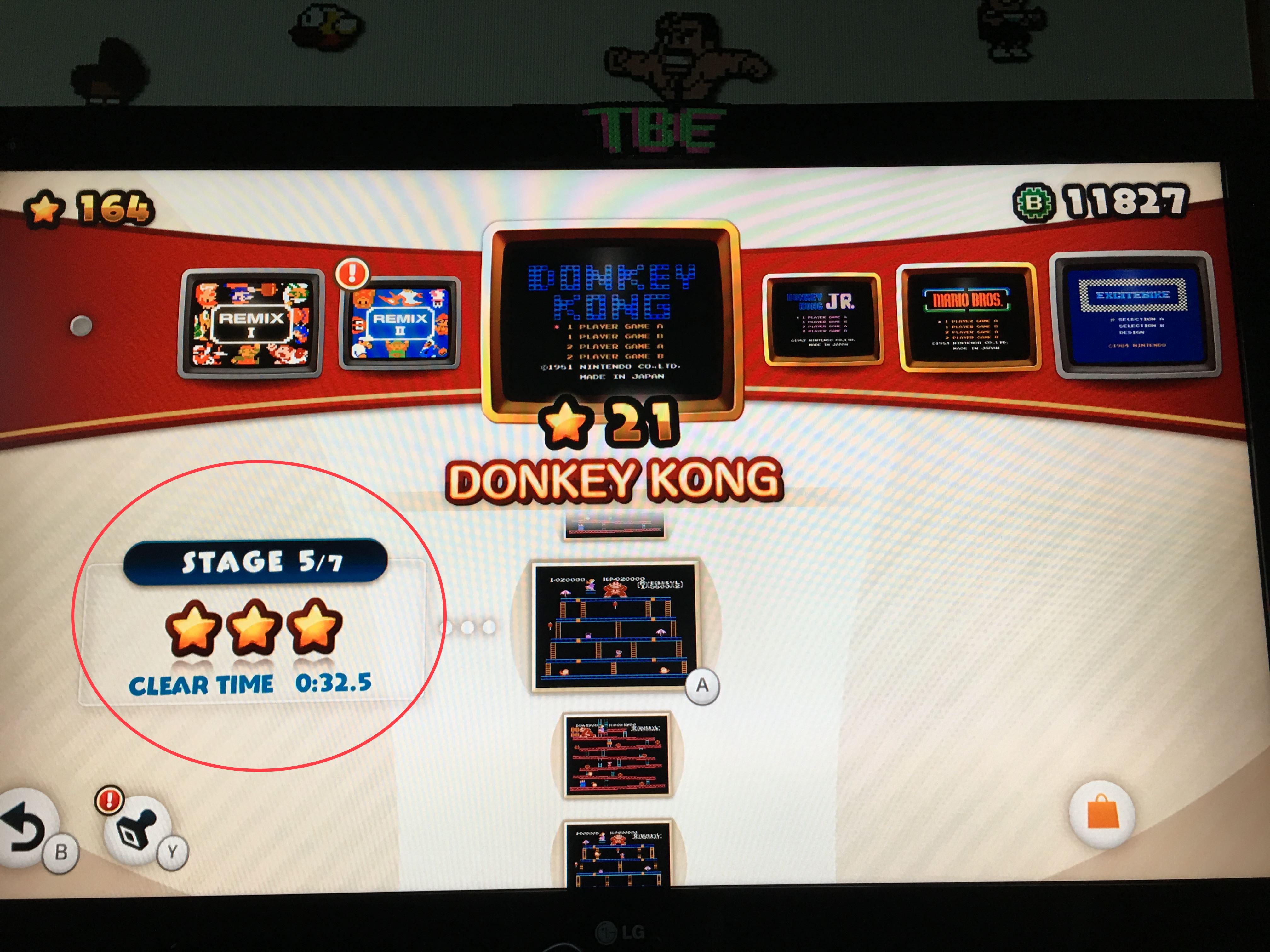 Sixx: NES Remix: Donkey Kong: Stage 5 (Wii U) 0:00:32.5 points on 2016-06-05 14:12:51