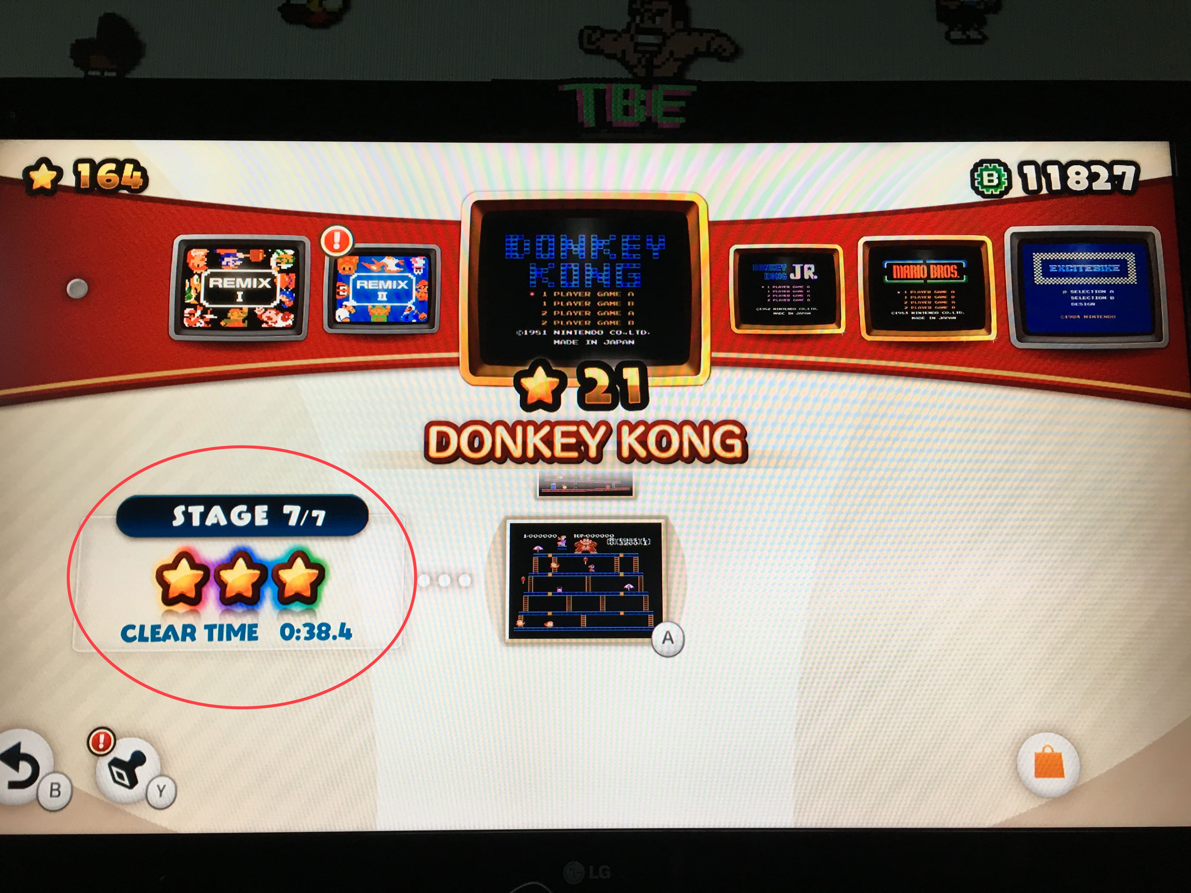 Sixx: NES Remix: Donkey Kong: Stage 7 (Wii U) 0:00:38.4 points on 2016-06-05 14:14:10