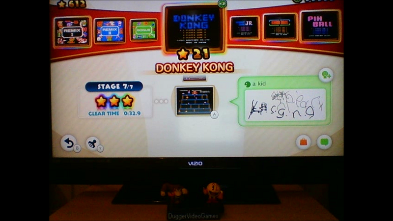 DuggerVideoGames: NES Remix: Donkey Kong: Stage 7 (Wii U) 0:00:32.9 points on 2016-06-15 21:27:03