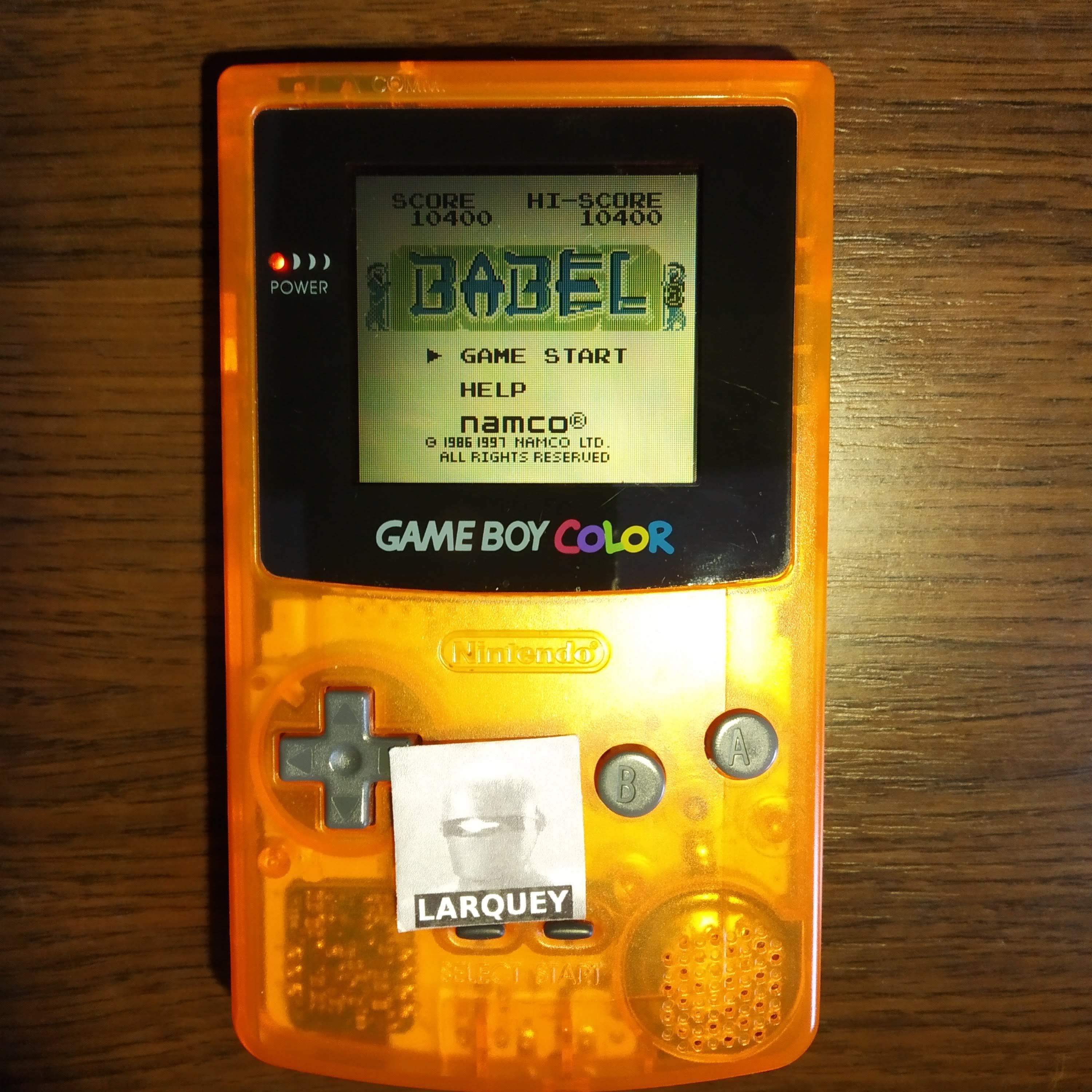 Larquey: Namco Gallery Vol.3: Babel (Game Boy) 10,400 points on 2020-04-26 09:26:25