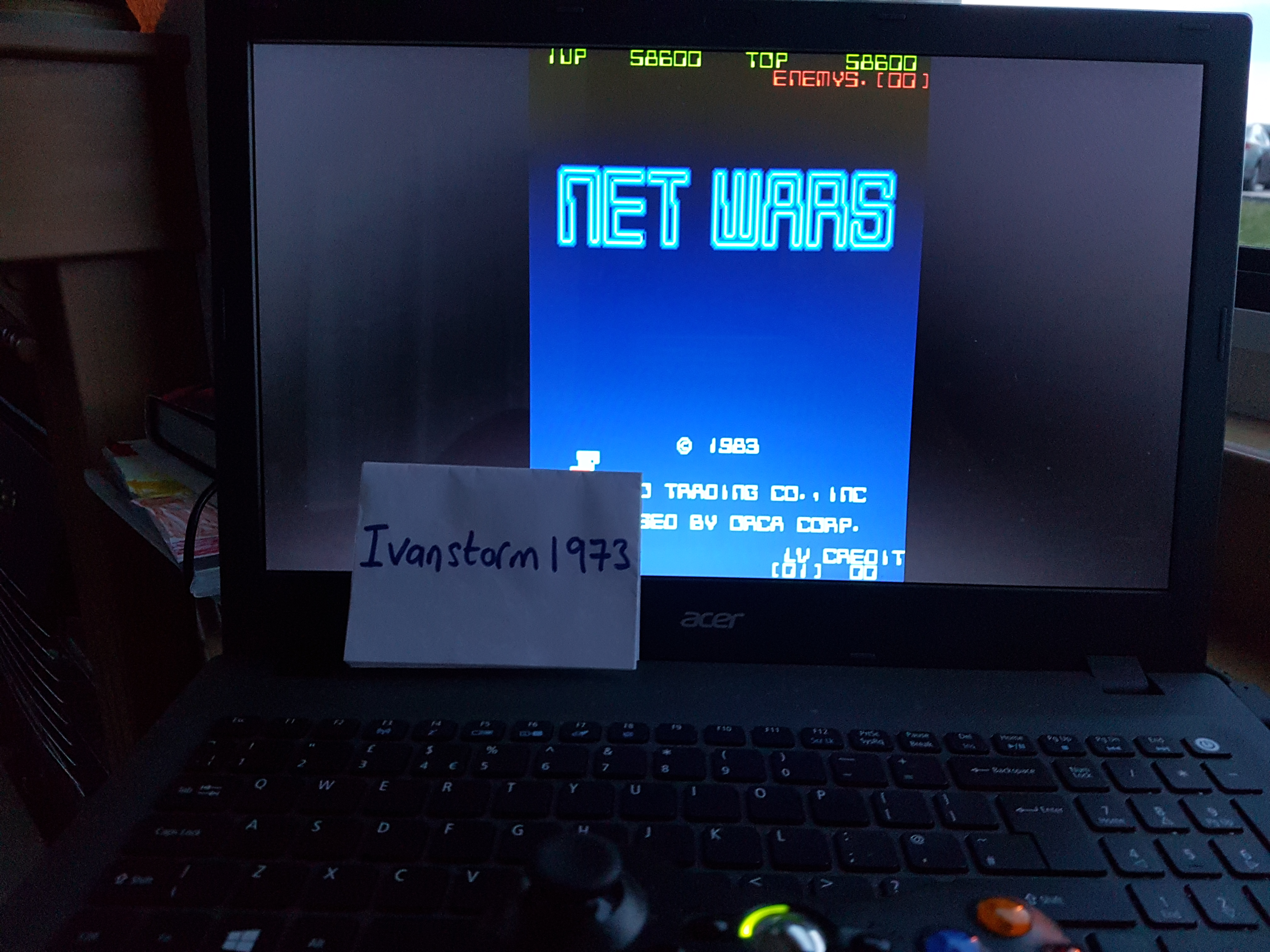 Ivanstorm1973: Net Wars [netwars] (Arcade Emulated / M.A.M.E.) 58,600 points on 2017-04-29 14:04:37