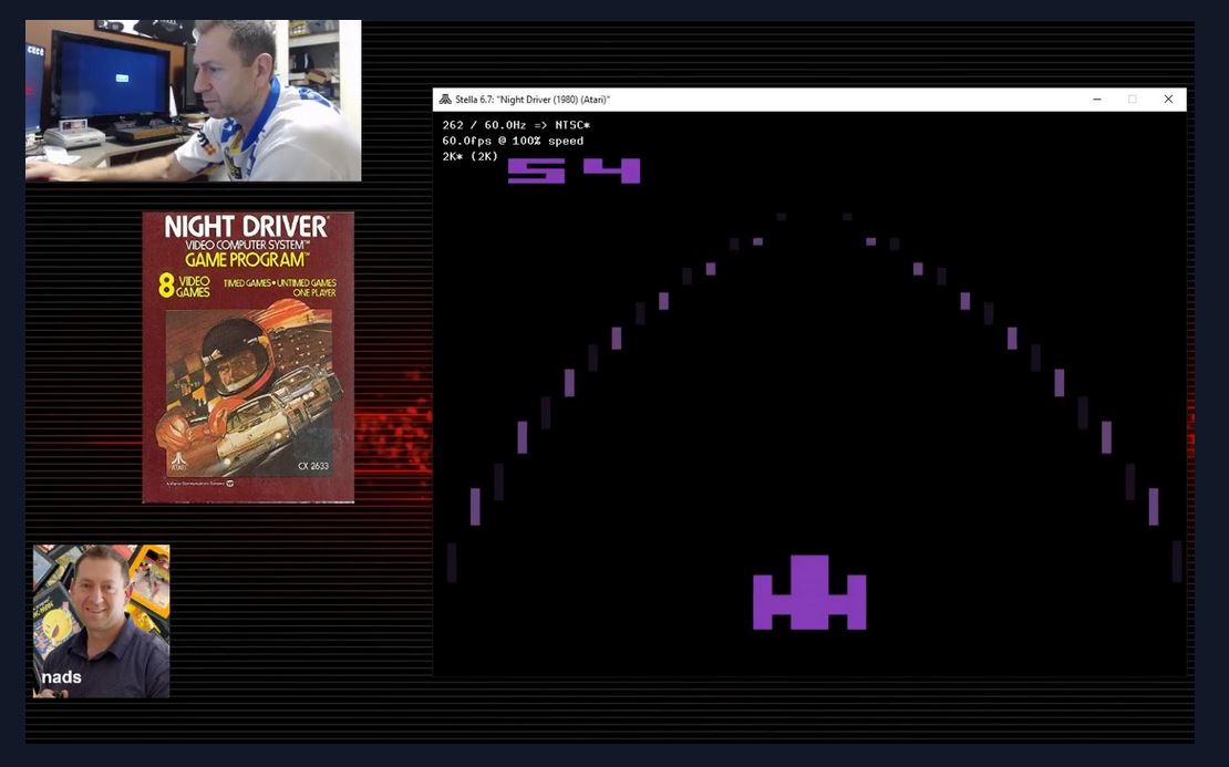 nads: Night Driver (Atari 2600 Emulated Novice/B Mode) 54 points on 2023-08-24 02:45:28