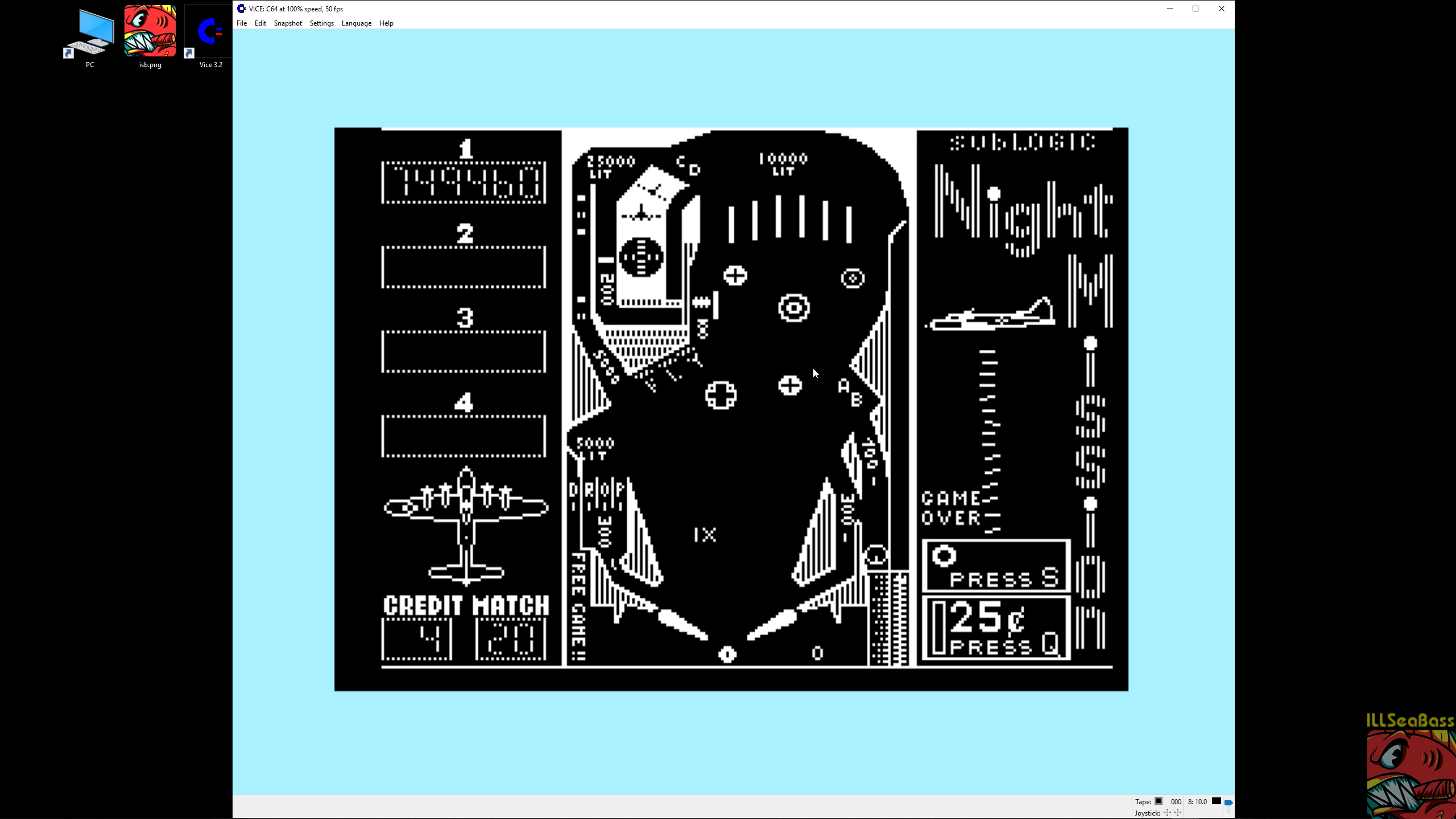 ILLSeaBass: Night Mission Pinball (Commodore 64 Emulated) 749,460 points on 2019-10-08 11:01:30