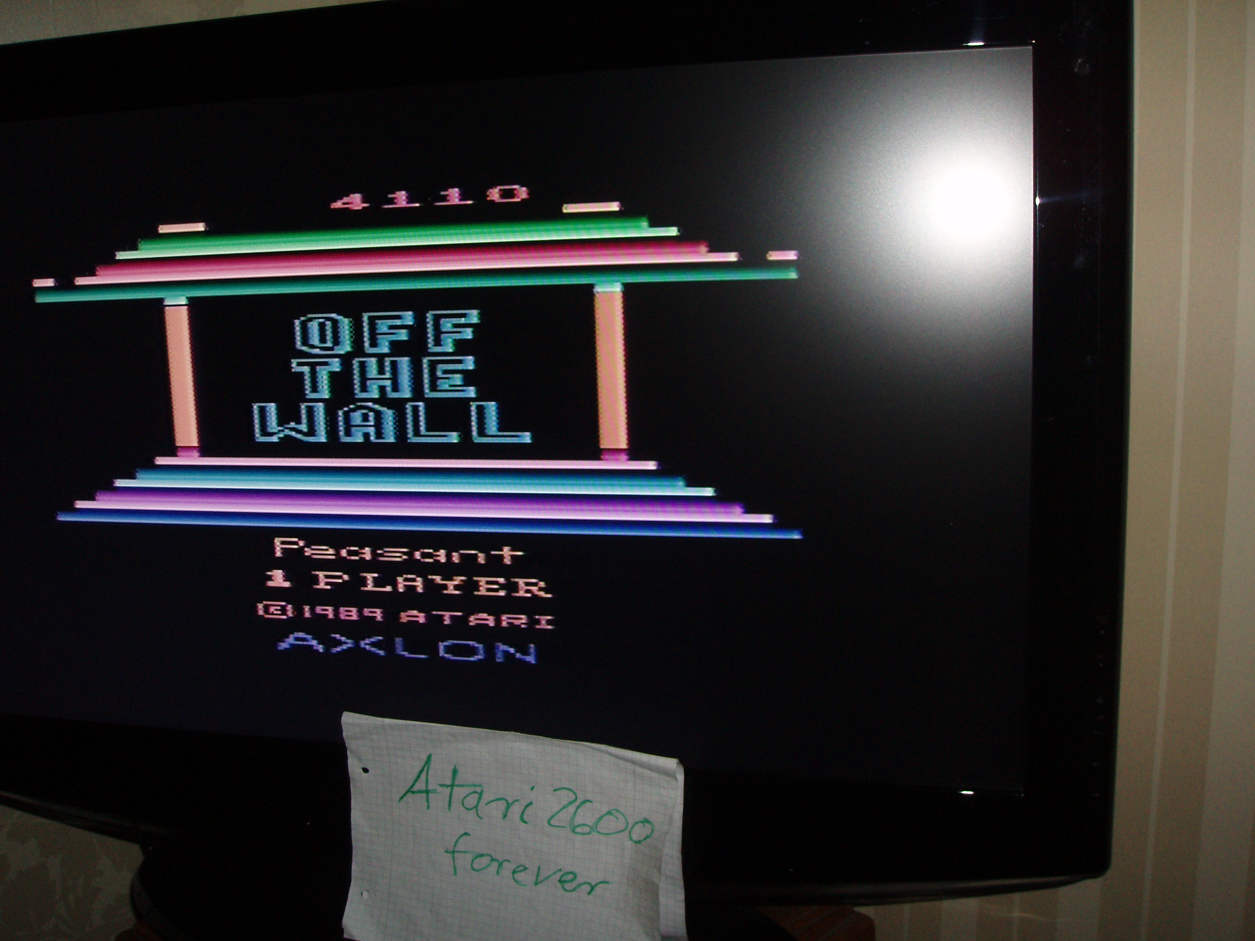 atari2600forever: Off the Wall (Atari 2600 Novice/B) 4,110 points on 2017-01-20 03:50:52