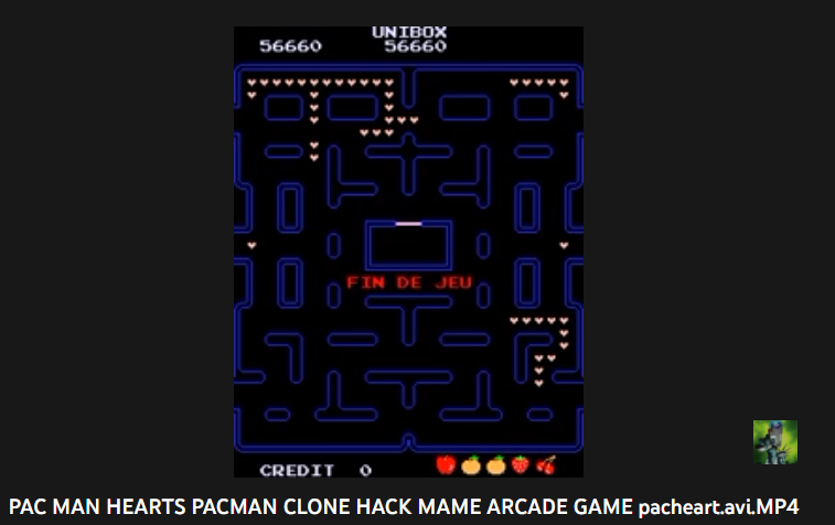 kernzy: Pac-Man [Hearts] [pacheart] (Arcade Emulated / M.A.M.E.) 56,660 points on 2022-07-11 10:54:21