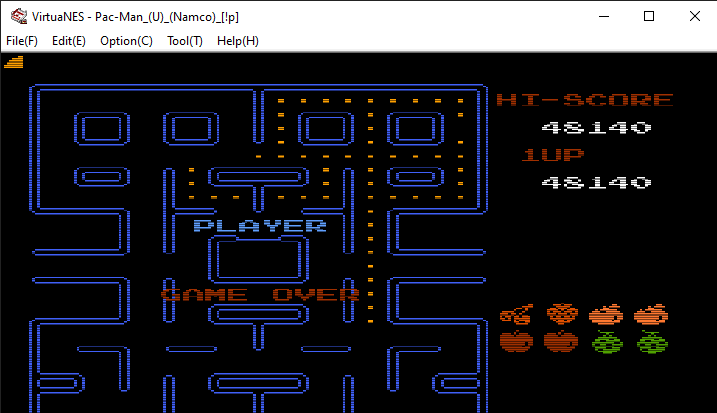 newportbeachgirl: Pac-Man (NES/Famicom Emulated) 48,140 points on 2022-03-13 17:06:39