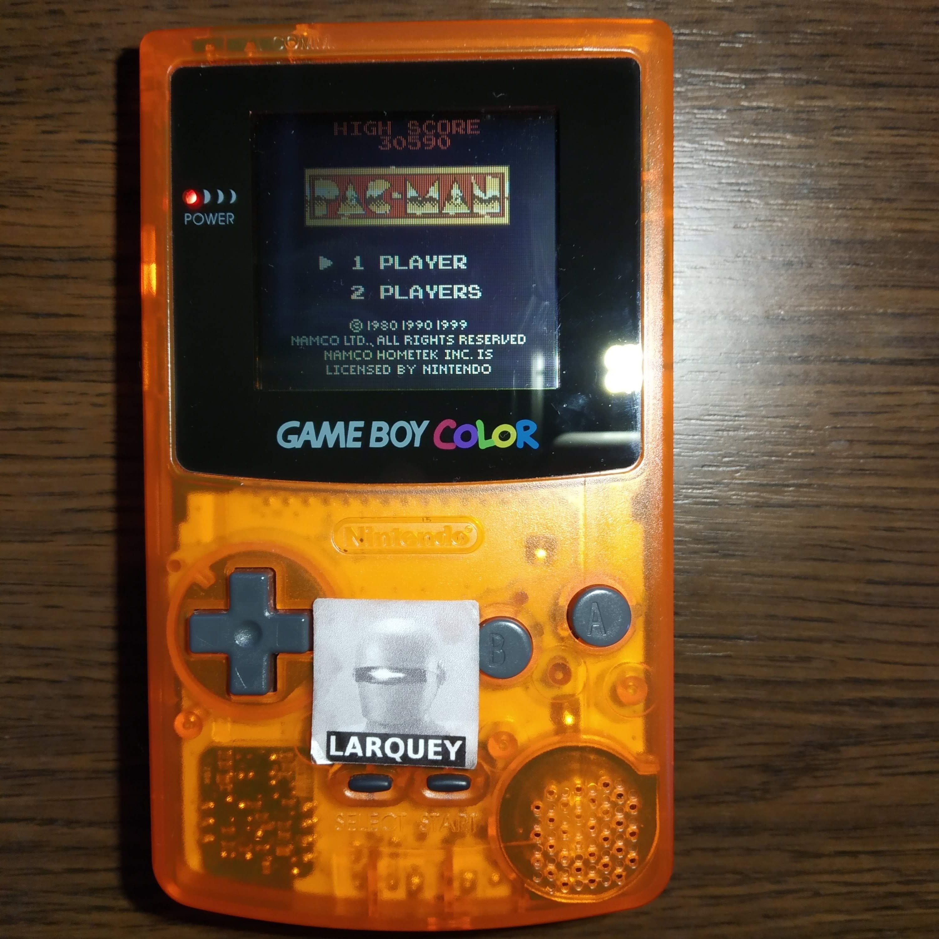 Larquey: Pac-Man: Special Color Edition (Game Boy Color) 30,590 points on 2020-07-23 09:54:08