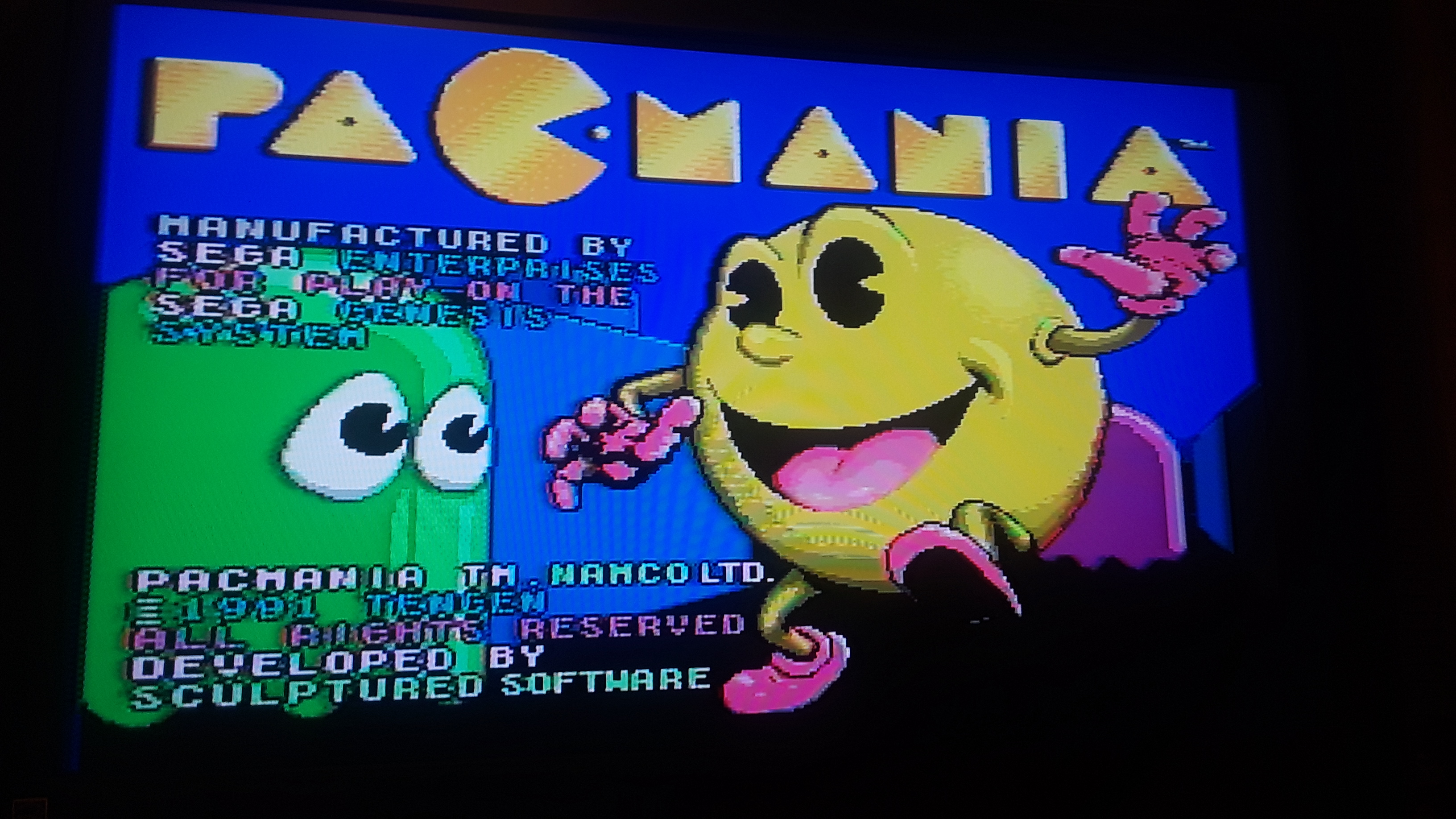 JML101582: Pac-Mania [Normal/Pac Booster Off] (Sega Genesis / MegaDrive Emulated) 24,390 points on 2019-12-05 20:55:13