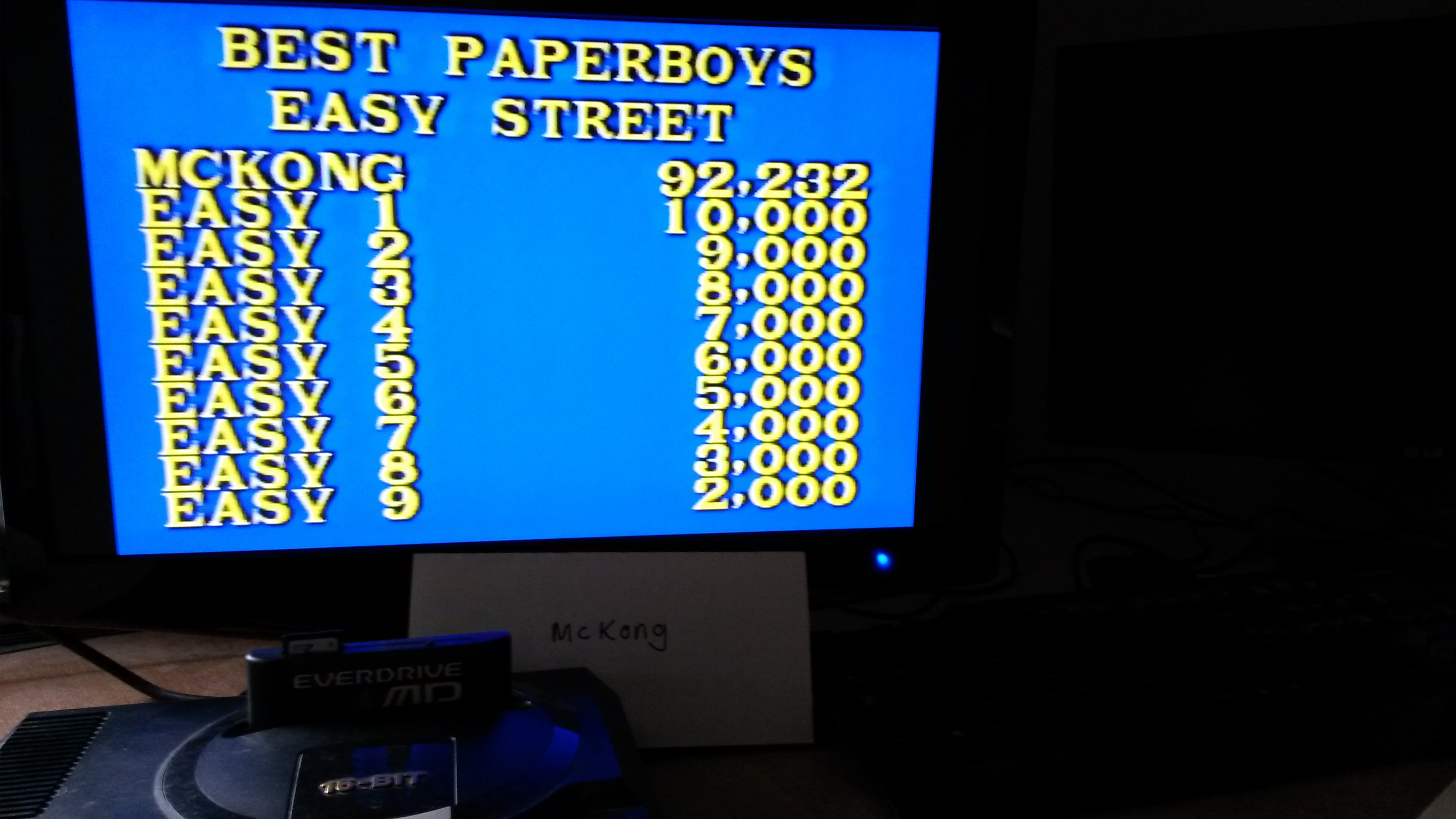 McKong: Paper Boy: Easy St [Easy] (Sega Genesis / MegaDrive) 92,232 points on 2015-07-05 03:42:31