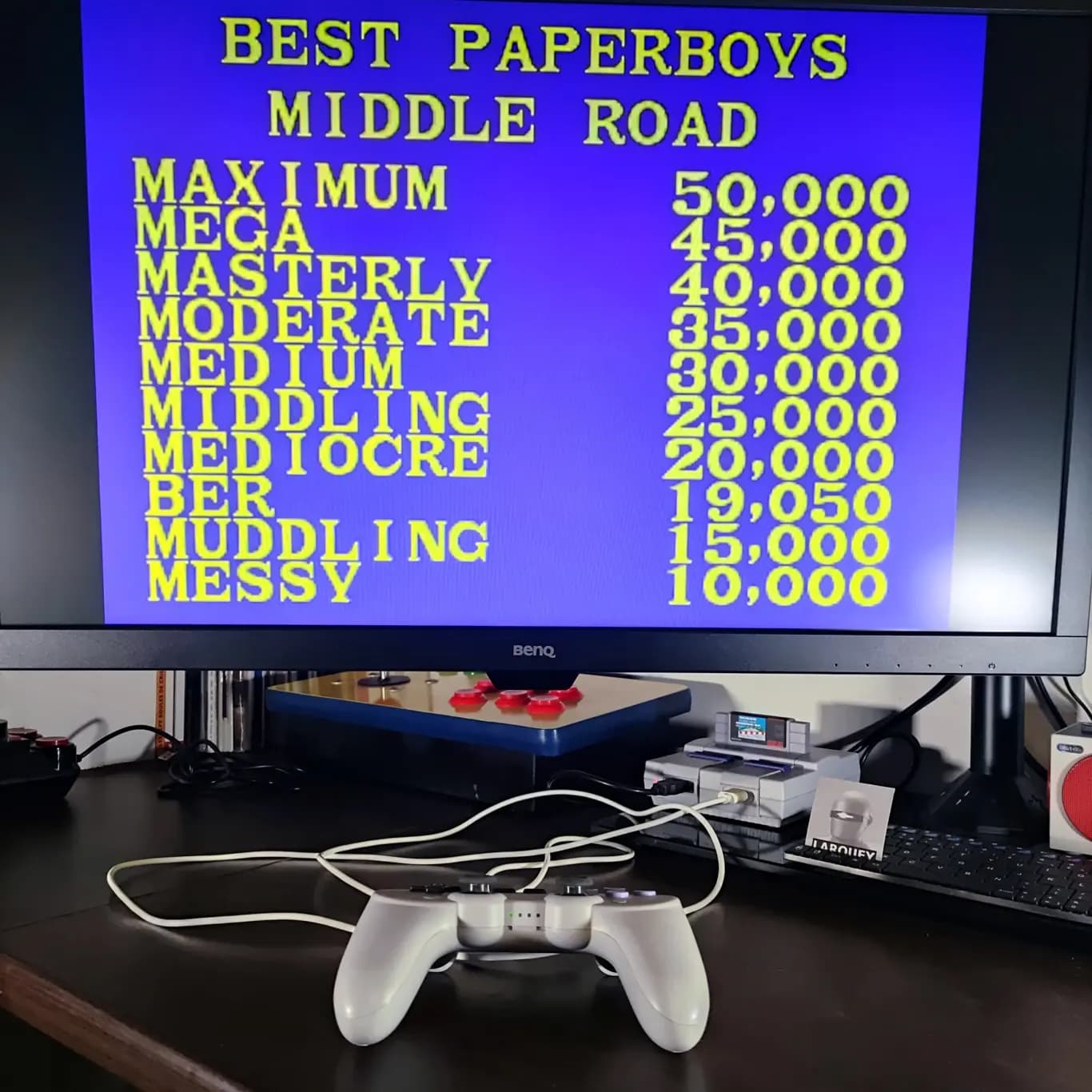 Larquey: Paper Boy: Middle Road [Medium] (Sega Genesis / MegaDrive Emulated) 19,050 points on 2022-09-24 10:50:08
