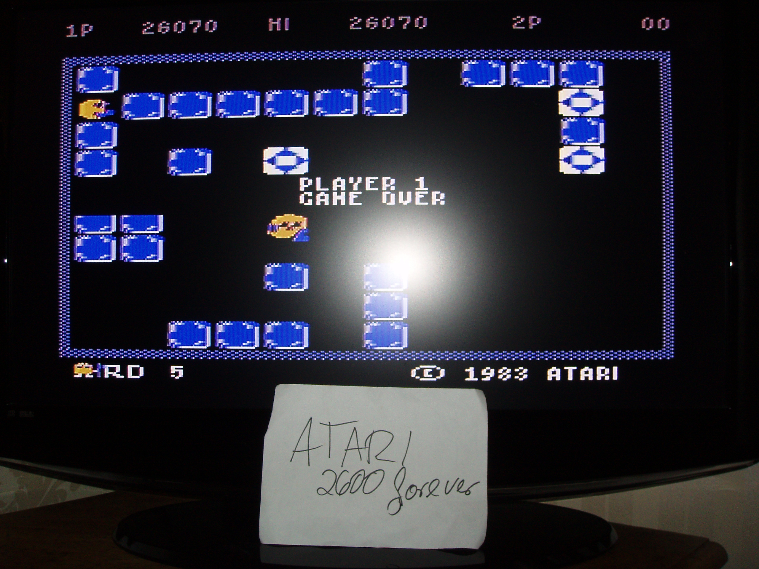atari2600forever: Pengo (Atari 5200) 26,070 points on 2018-03-29 02:27:26
