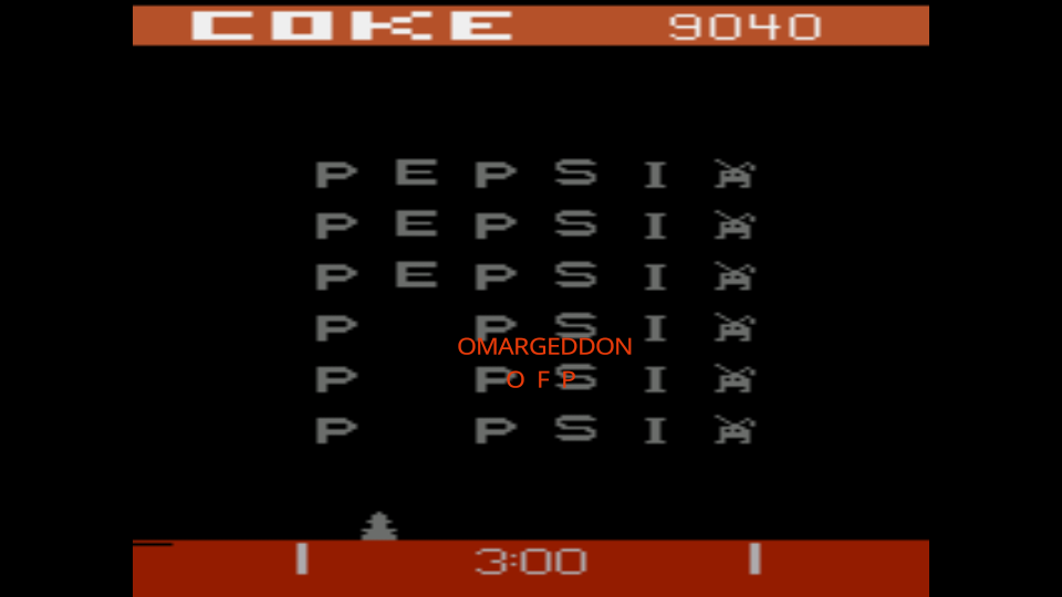 Pepsi Invaders / Coke Wins 9,040 points