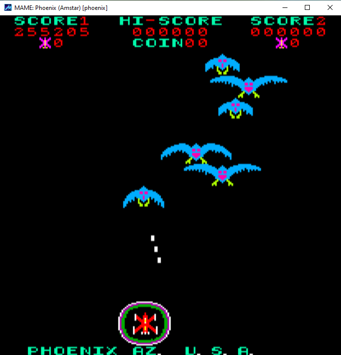 kernzy: Phoenix (Arcade Emulated / M.A.M.E.) 255,205 points on 2022-12-28 22:17:56