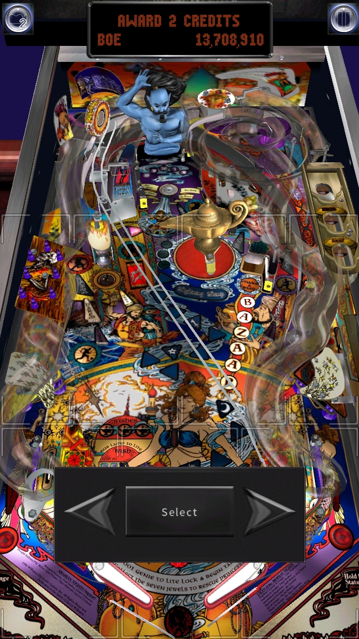 Pinball Arcade: Arabian Knights 13,708,910 points