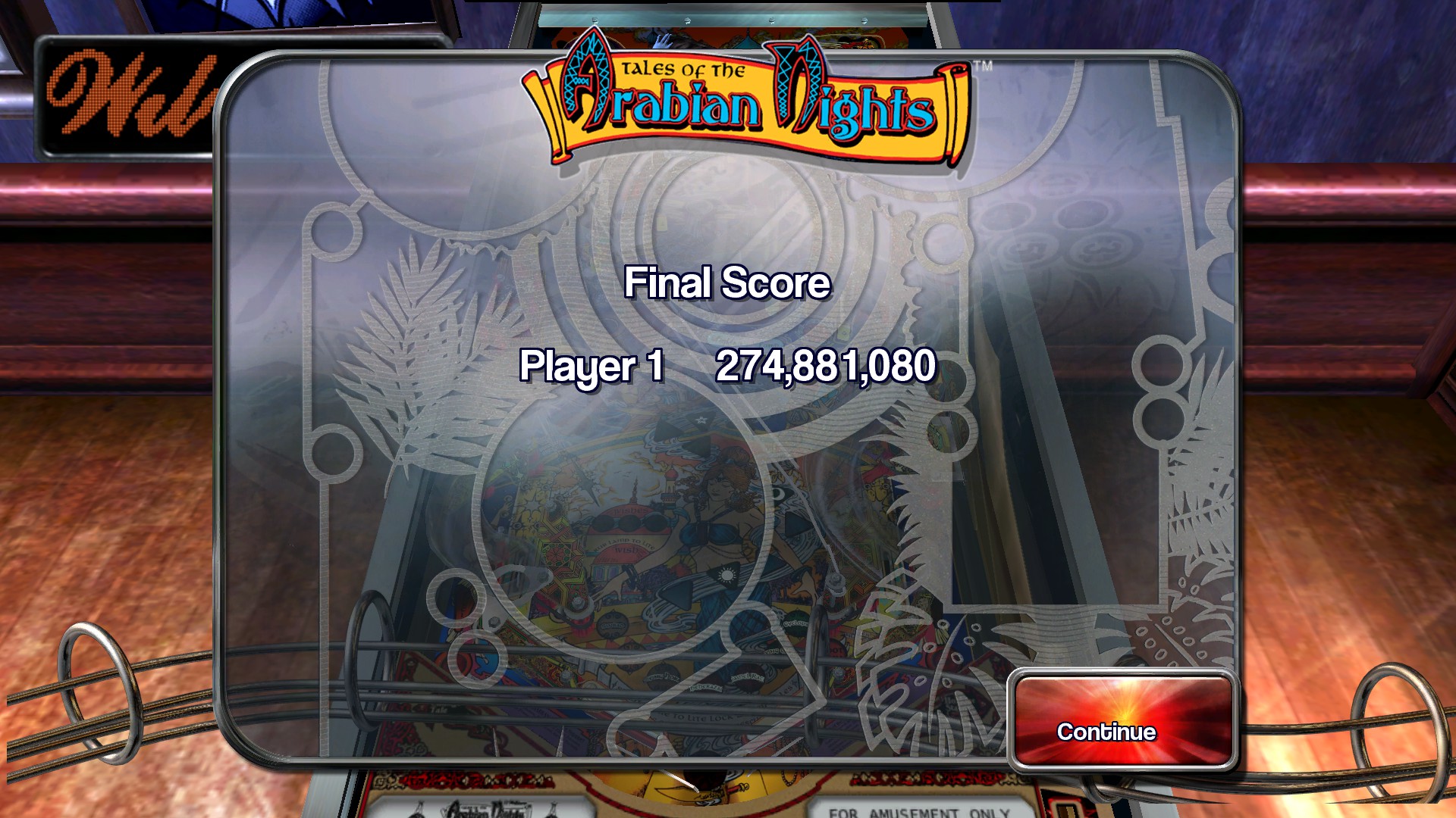 TheTrickster: Pinball Arcade: Arabian Knights (PC) 274,881,080 points on 2015-11-24 05:48:50