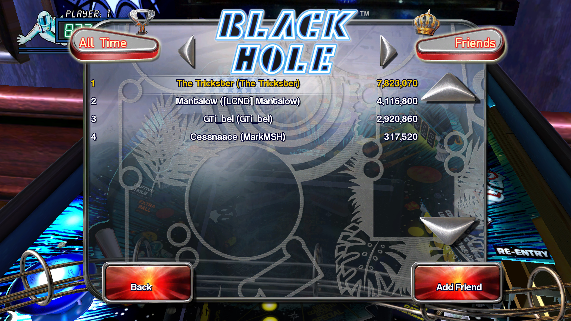 TheTrickster: Pinball Arcade: Black Hole (PC) 7,823,070 points on 2015-09-12 03:47:21